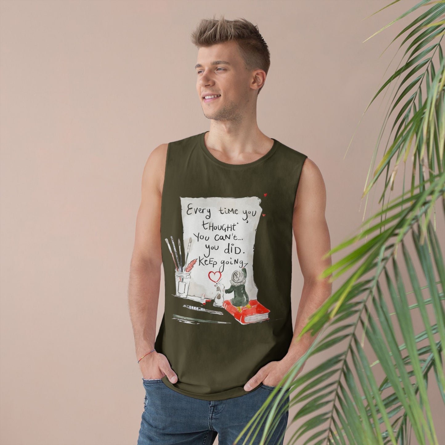 Effortlessly Cool & Made to Move Inspirational Quote Unisex Tank Top, Motivational Workout Shirt, Casual Summer Wear, Gift for Athletes, Encouragement Apparel