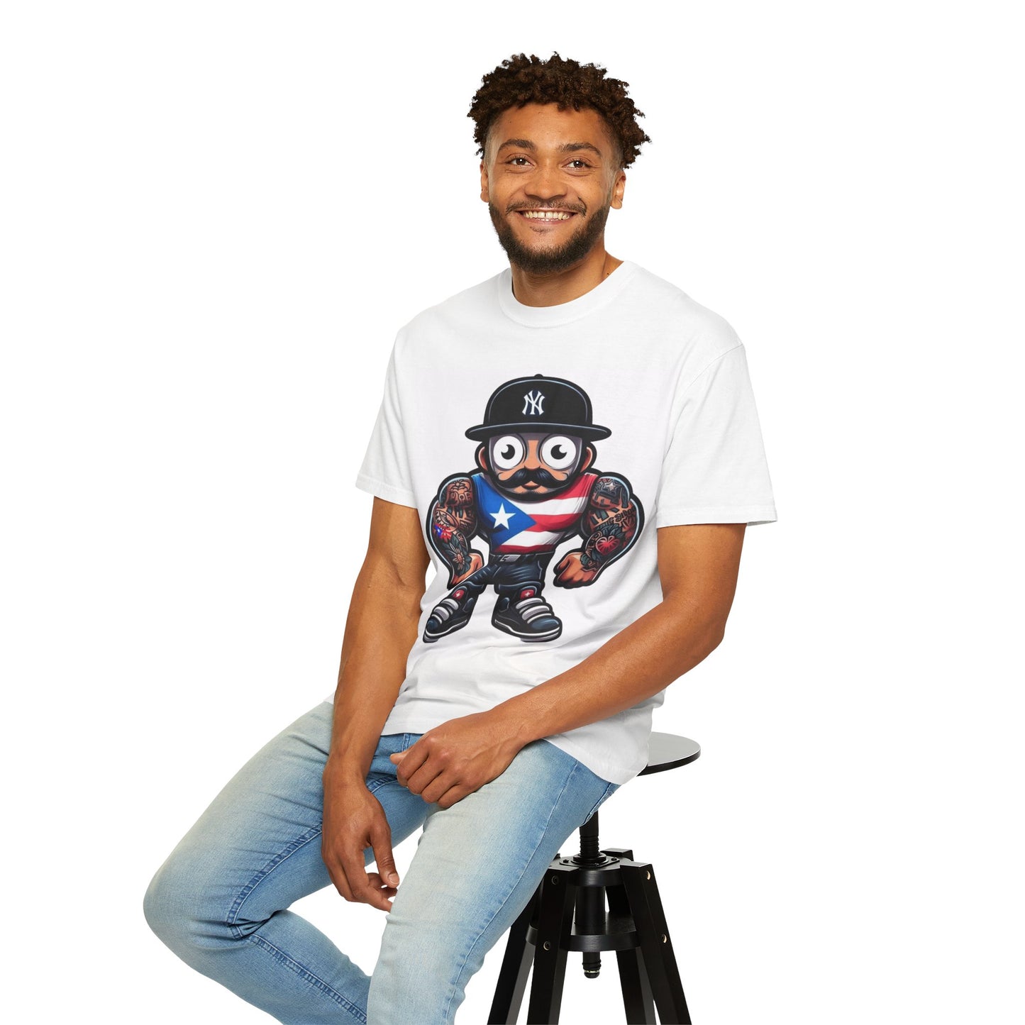 ORGULLO BORICUA Boricua Vibes: Wear Your Puerto Rican Pride Unisex Garment-Dyed T-shirt