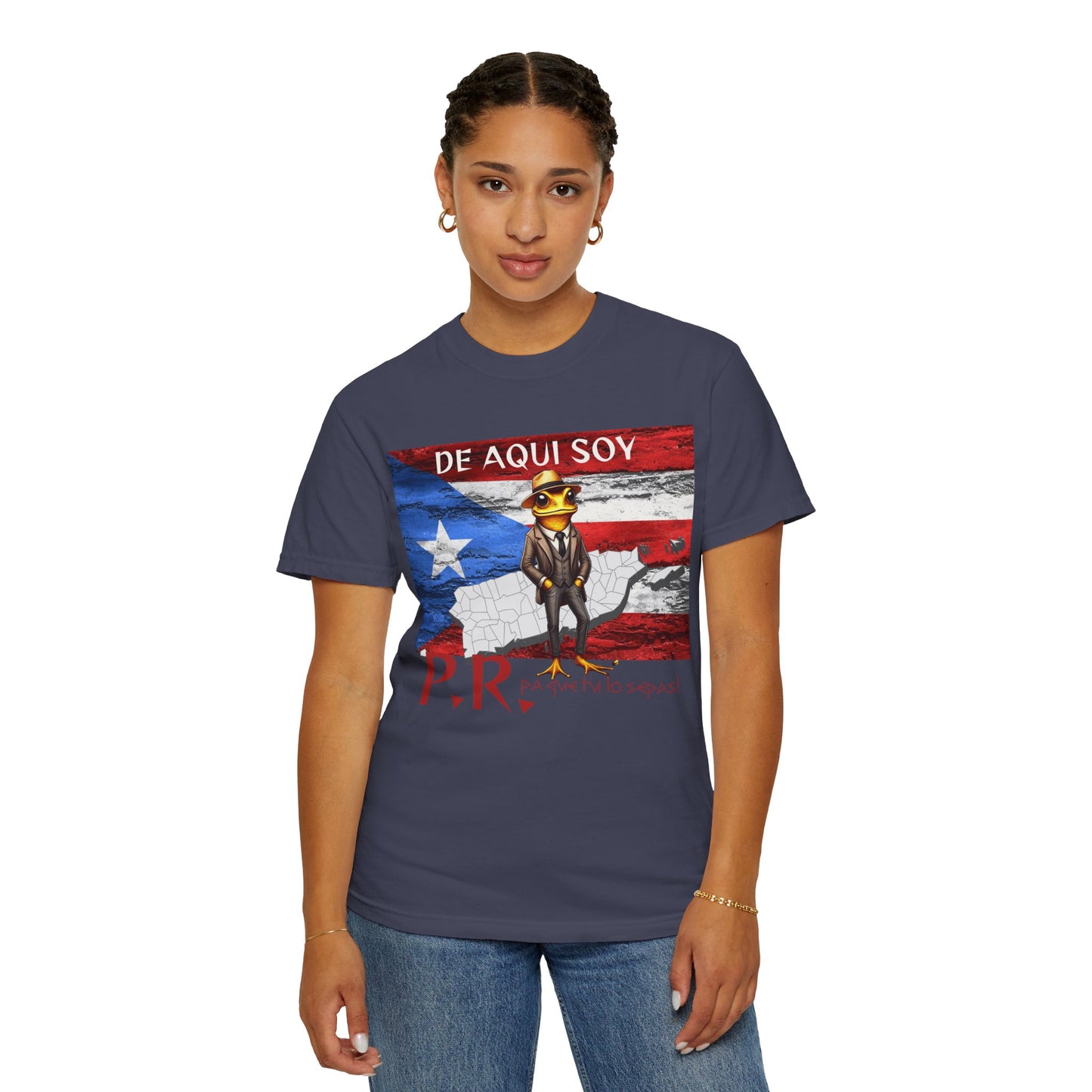Puerto Rican Pride T-Shirt, Fun Casual Wear, Unisex Garment-Dyed Tee, Perfect for Celebrations, Cultural Identity Shirt