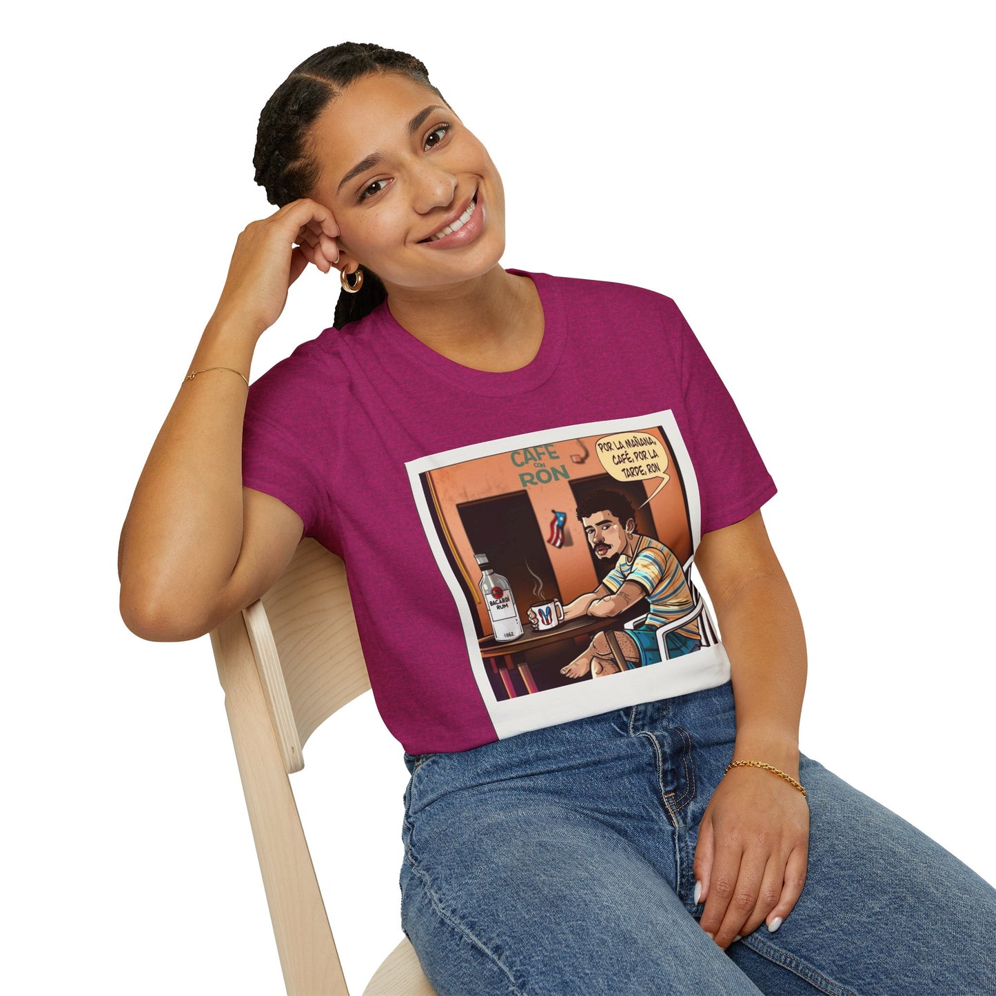 POR LA MANANA CAFE Coffee Lovers, Casual Wear, Unisex Fashion Proud Puerto Rican Tee Puerto Rican Heritage Shirt