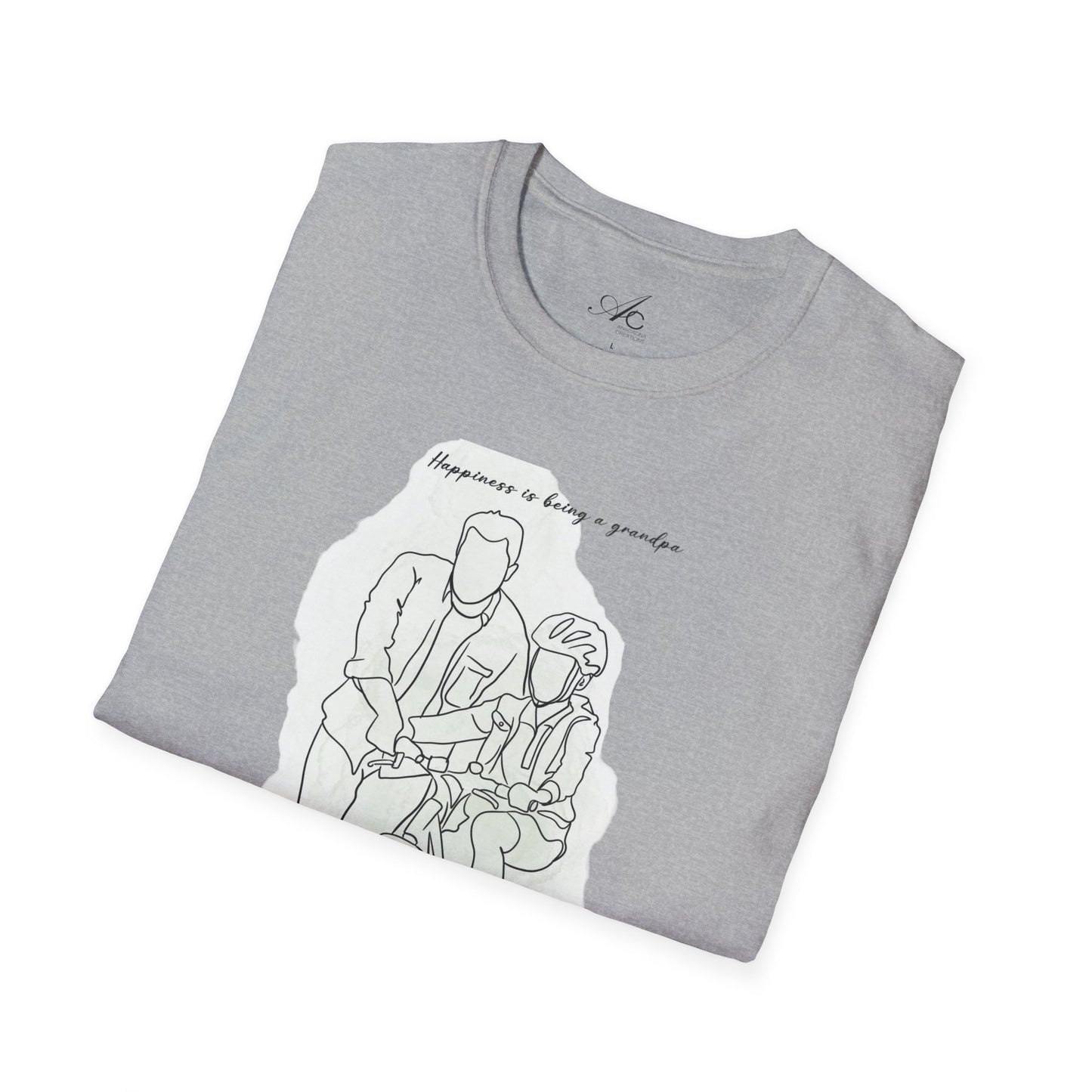 Happiness in Simplicity T-Shirt, Unisex Softstyle Tee, Casual Wear, Gift for Cyclists, Inspirational Quote Shirt, Summer Fashion