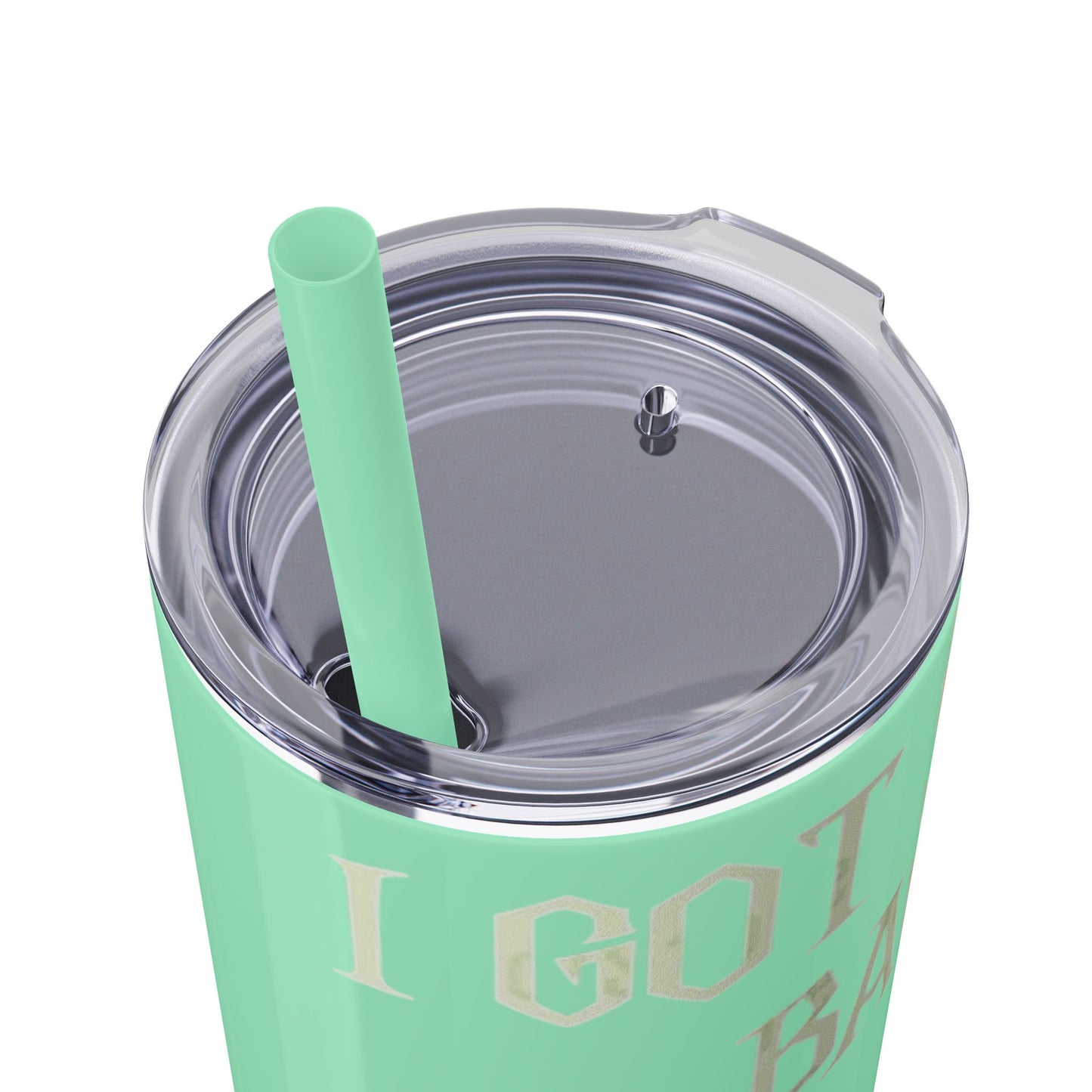 Halloween Skeleton-Themed Tumbler, Got Your Back Drinkware, I Got Your Back Skinny Tumbler, Cute Gifts for Halloween, Fun Vibes for Parties