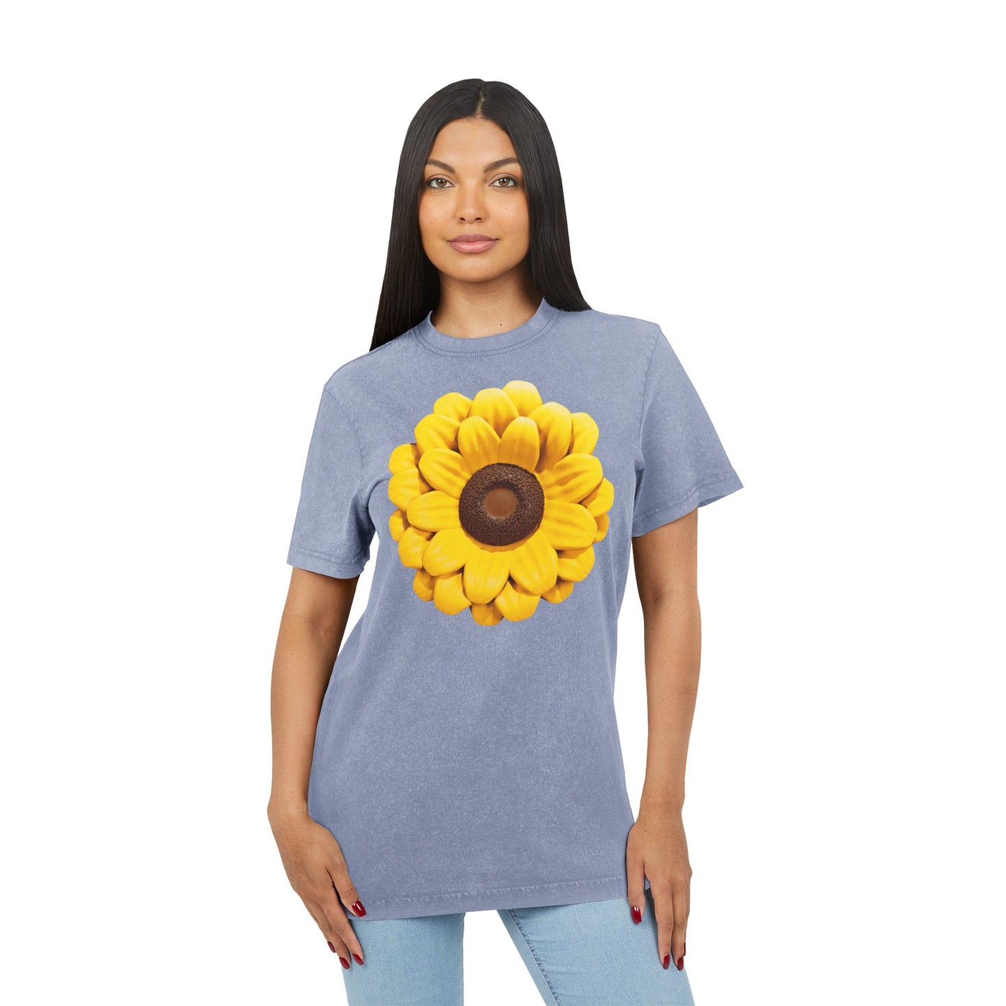Bloom Boldly in Every Season Acid Washed Floral Tee, Vintage Style Shirt, Boho Chic Top, Gift for Her, Summer Fashion, Casual Everyday Wear