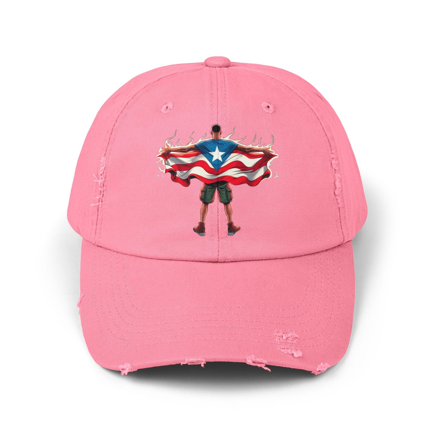 Heroic Puerto Rican Distressed Cap | Unisex Cap for Casual Style, Independence Day, Travel, Festival, Gift