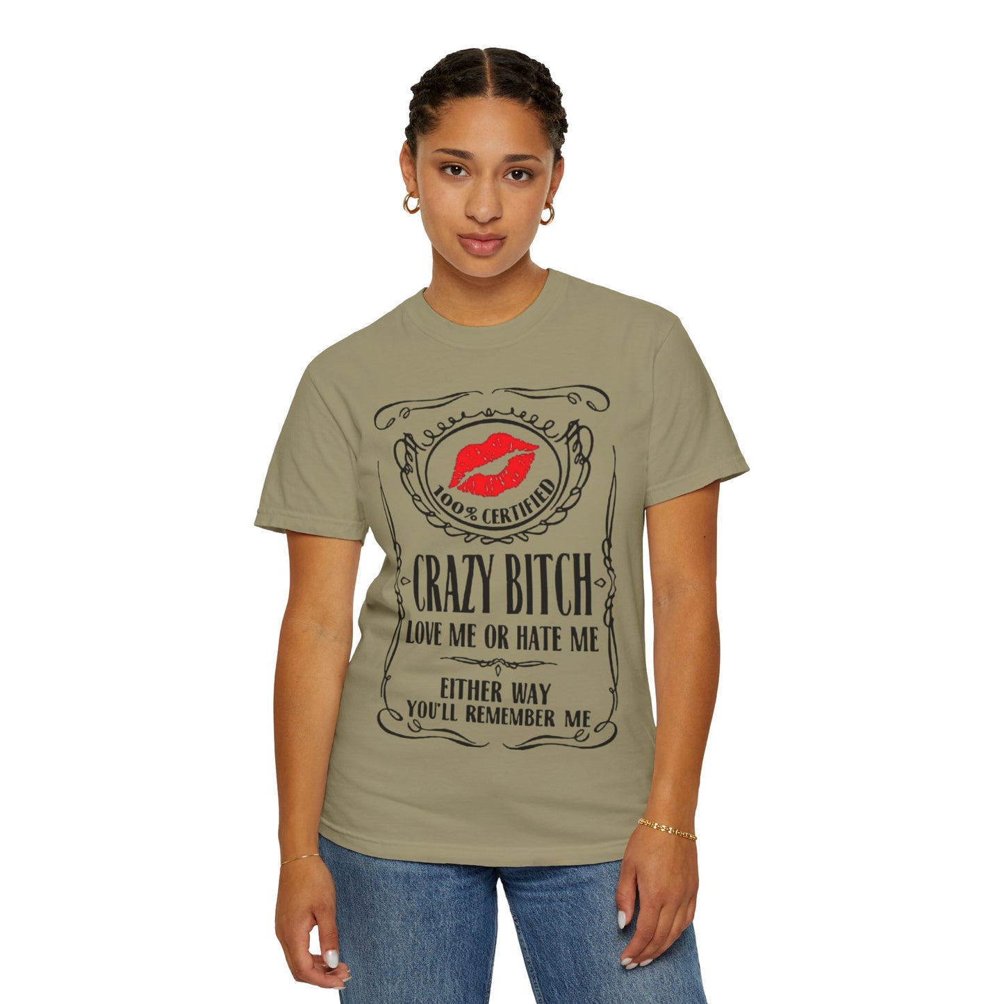Sarcasm in Style – Funny Graphic Tee" Crazy Bitch Unisex T-Shirt | Fun Casual Wear, Gift for Friends, Birthday Humor Tee, Playful Statement Shirt,