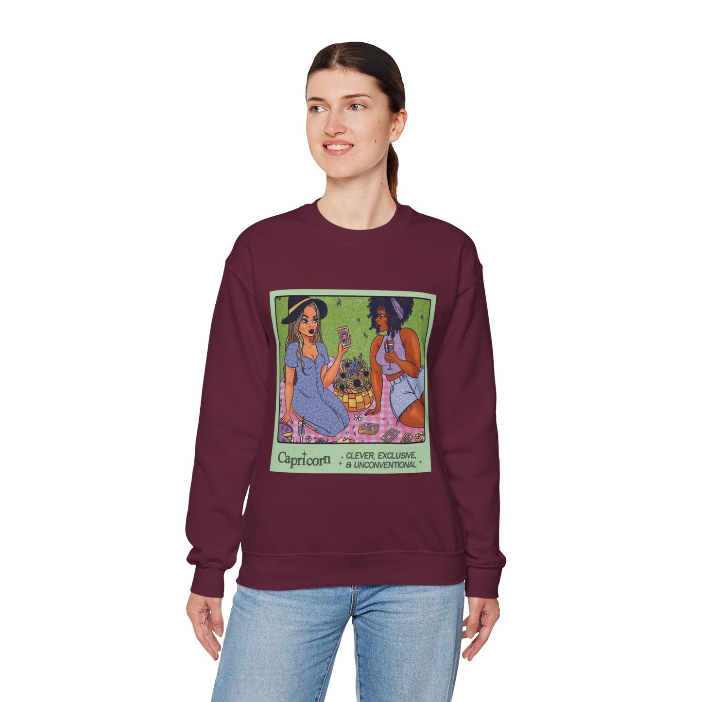 Spooky Vibes Only" Halloween Sweater Capricorn Vibes Crewneck Sweatshirt, Cozy Unisex Apparel, Astrology Gift, Casual Layering Top