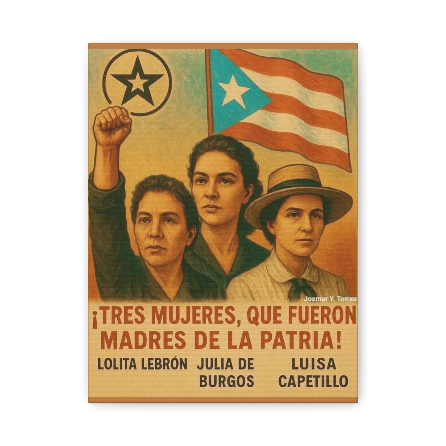 Inspirational Puerto Rican Women Canvas Wall Art, Feminist Gift, Activism Decor, Home Office Wall Art, Puerto Rico Pride