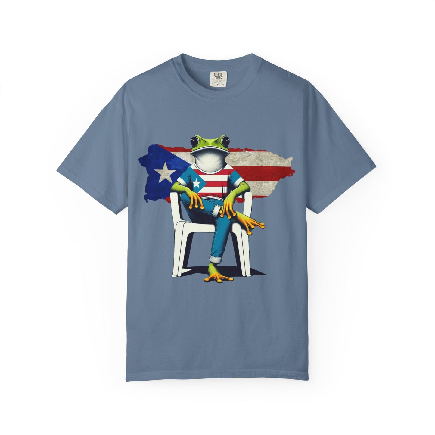 Patriotic Puerto Rican Shirt Patriotic Frog T-shirt, Humor Shirt, Gift for Nature Lovers, Summer BBQ Outfit