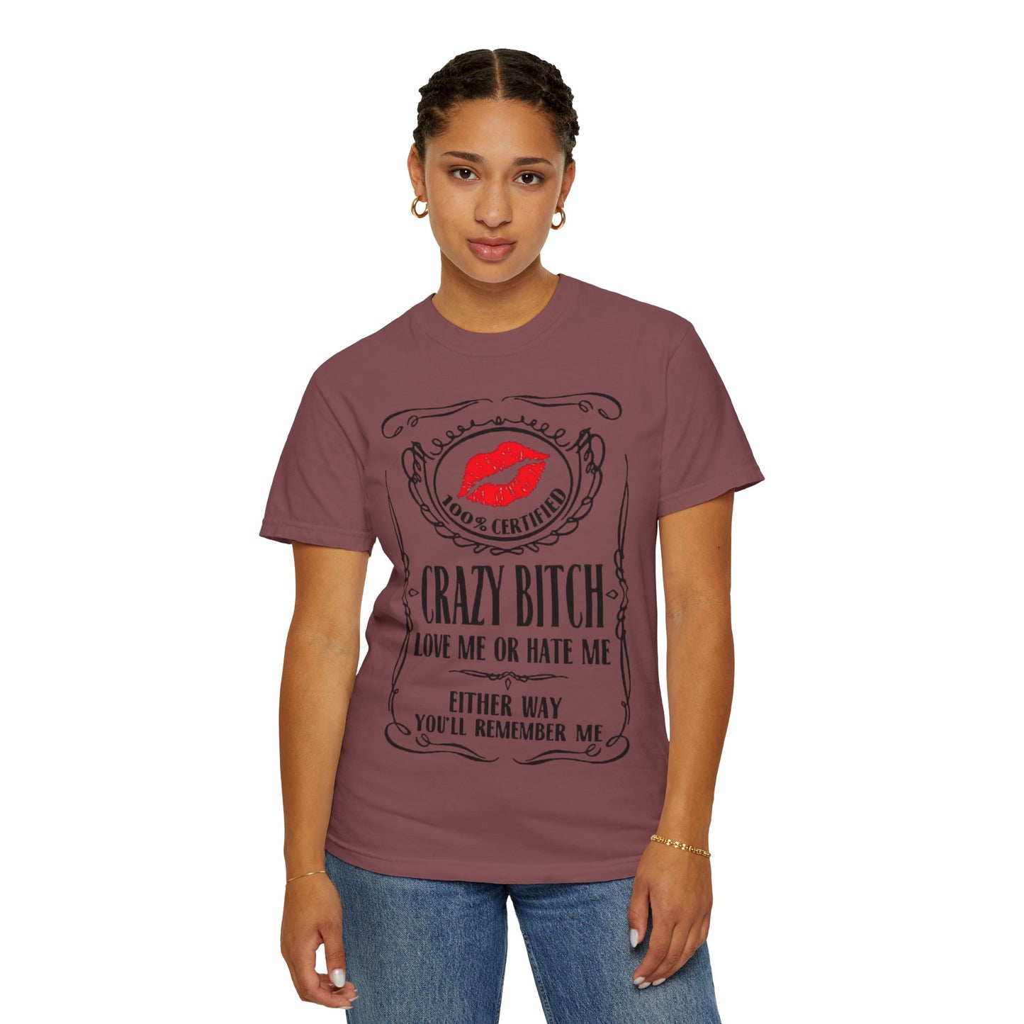 Sarcasm in Style – Funny Graphic Tee" Crazy Bitch Unisex T-Shirt | Fun Casual Wear, Gift for Friends, Birthday Humor Tee, Playful Statement Shirt,