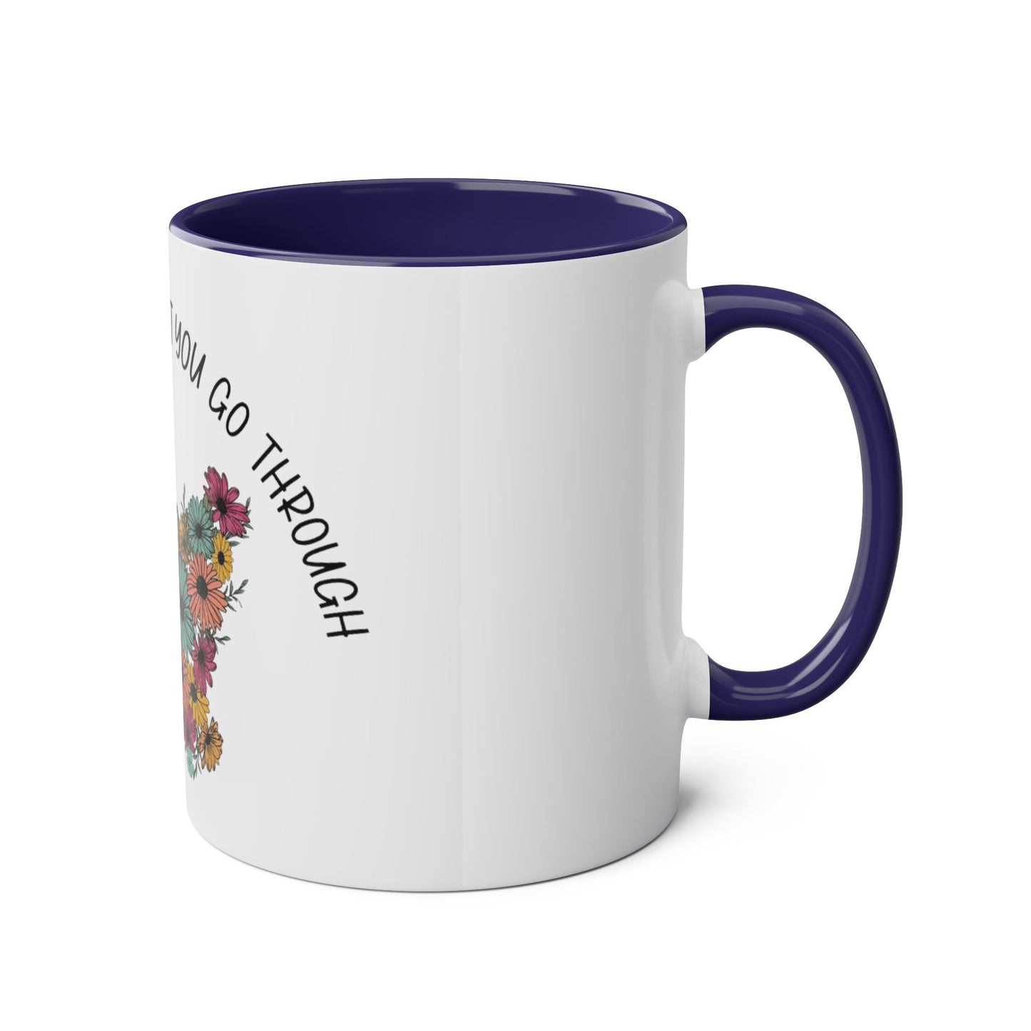 Start your day with meaning. Inspirational Two-Tone Mug for Growth Mindset, Butterfly Design, Coffee or Tea Lover Gift, Motivational Quote, Perfect for Self-Care