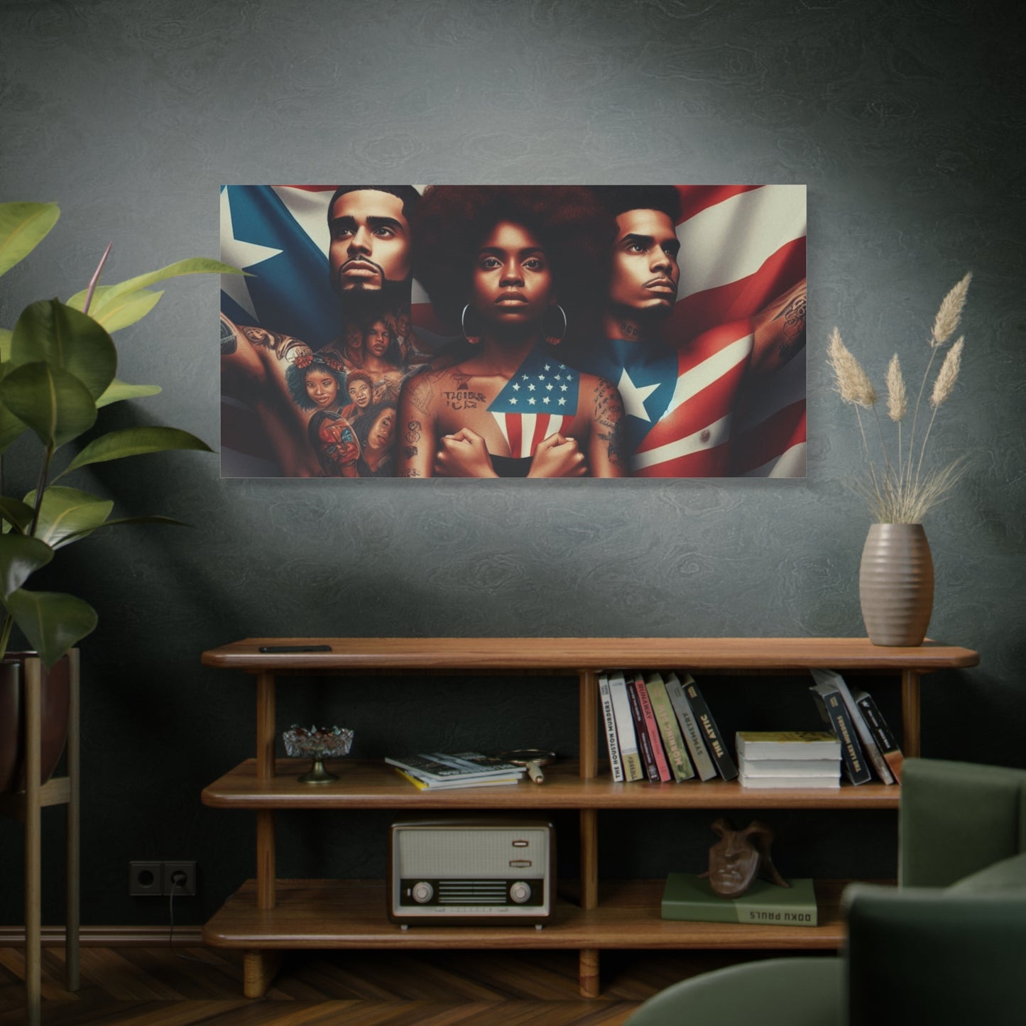 Rooted in Culture, Radiating Power Puerto Rican Wall Art, Unique Gift, Empowering Decor