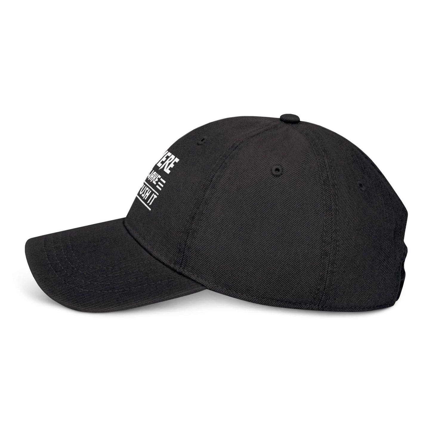 Embroidered Denim Hat, Funny Cap, Gift for Him, Casual Style, Everyday Wear, Unique Headwear