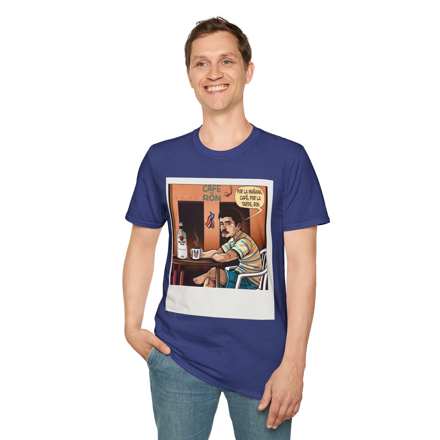POR LA MANANA CAFE Coffee Lovers, Casual Wear, Unisex Fashion Proud Puerto Rican Tee Puerto Rican Heritage Shirt