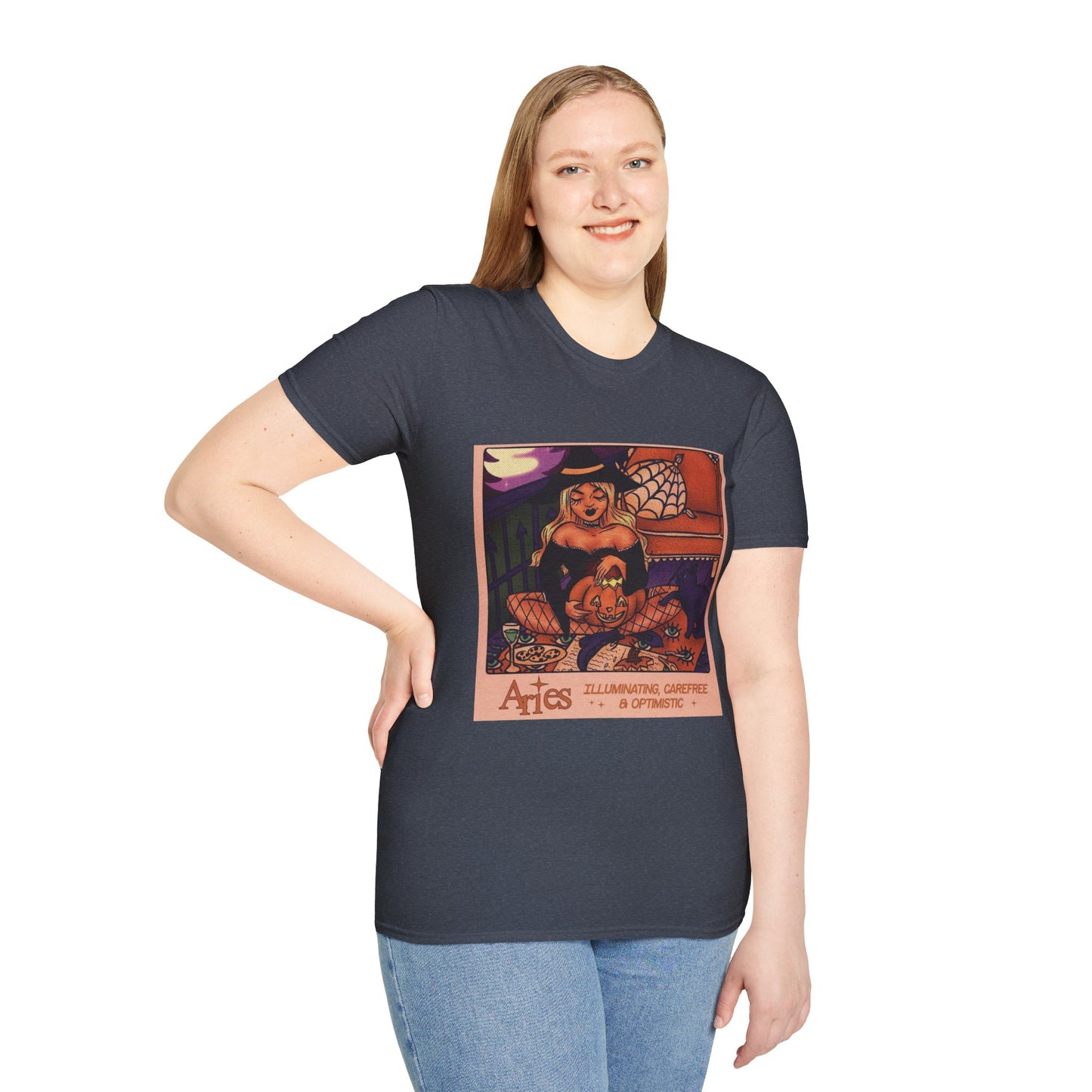 halloween shirt Illuminated Carefree & Optimistic T-Shirt, Halloween Apparel, Unisex Graphic Tee, Cozy Casual Wear, Unique Gift Idea