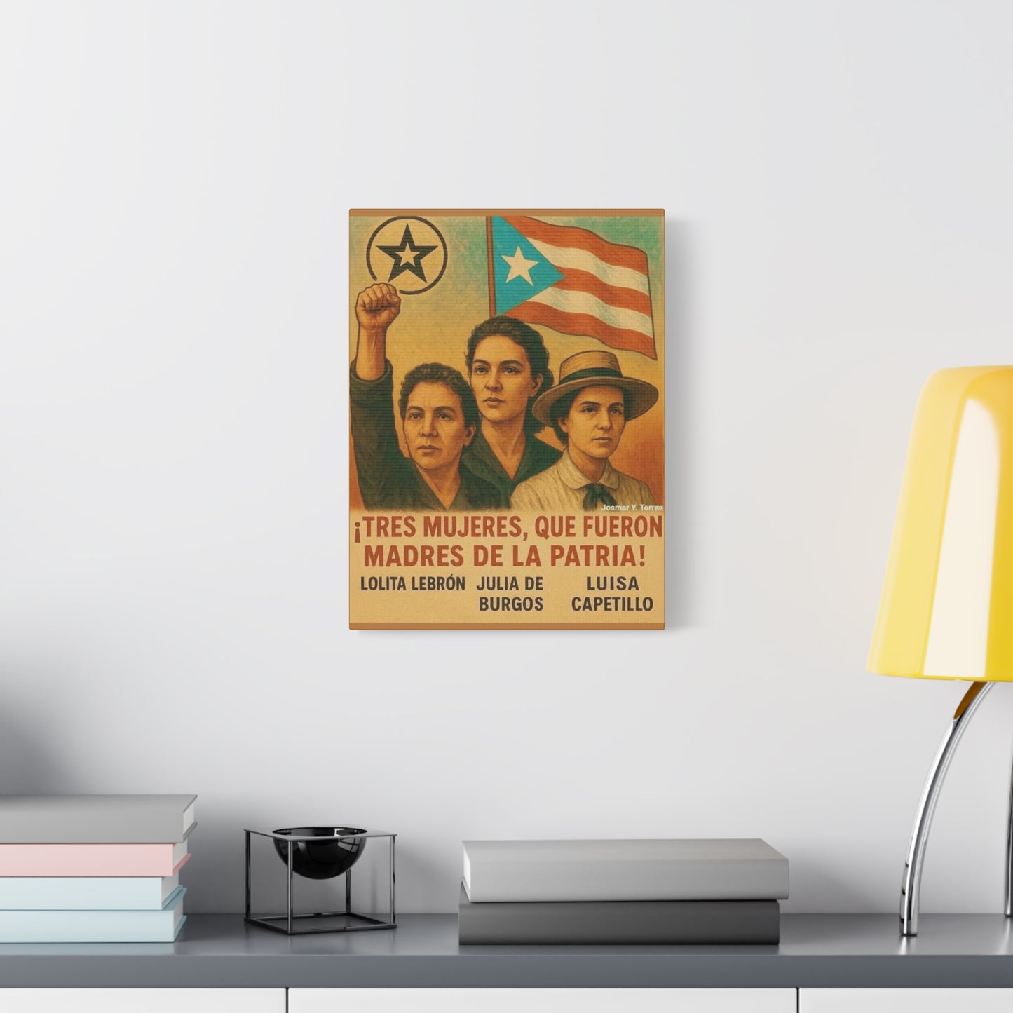 Inspirational Puerto Rican Women Canvas Wall Art, Feminist Gift, Activism Decor, Home Office Wall Art, Puerto Rico Pride