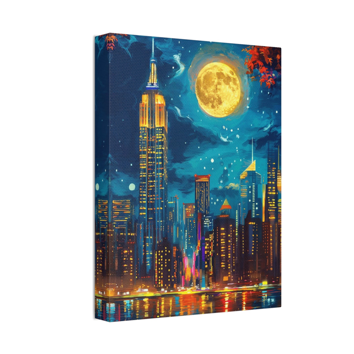Cityscape Decor, New York Night Scene, Home Gallery Artwork, Gift for Urban Lovers, Dreams and Inspiration
