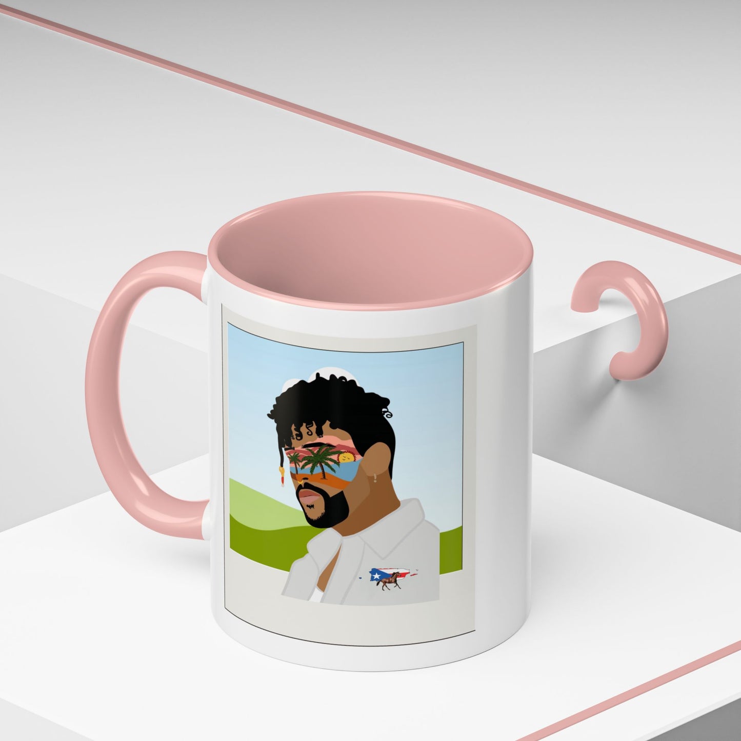 Por la manana Cafe Puerto Rican Mug Boricua Pride Mug Coffee Lover’s Essential, Stylish Mug with Portrait Design