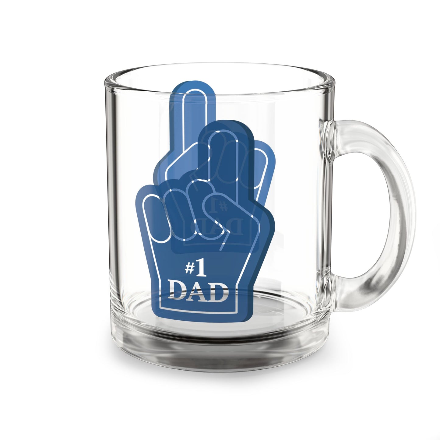 1 Dad Glass Mug Perfect Gift for Fathers Day, Coffee Lover, Man Cave Decor, Unique Kitchenware, Personalized Dad Gifts