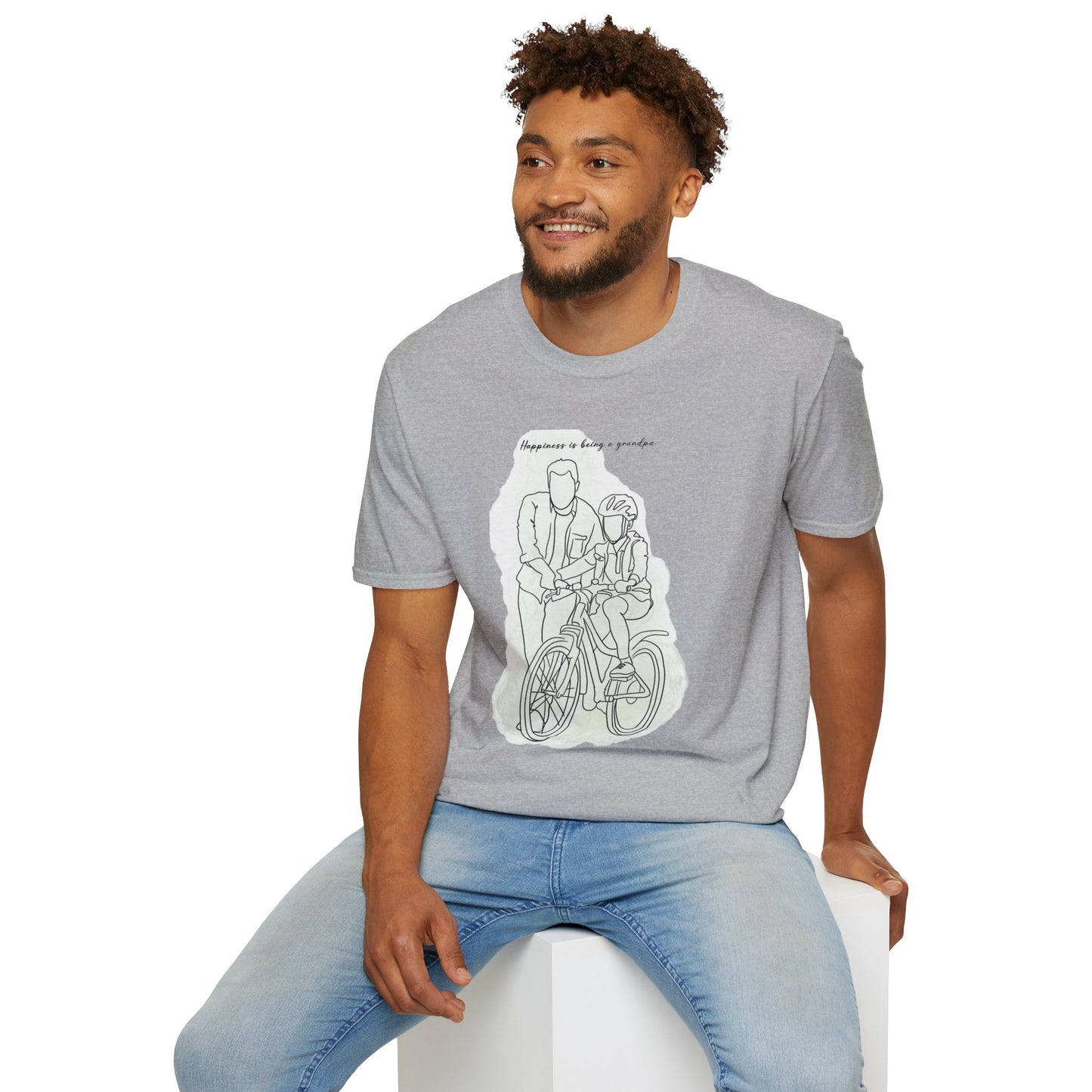 Happiness in Simplicity T-Shirt, Unisex Softstyle Tee, Casual Wear, Gift for Cyclists, Inspirational Quote Shirt, Summer Fashion
