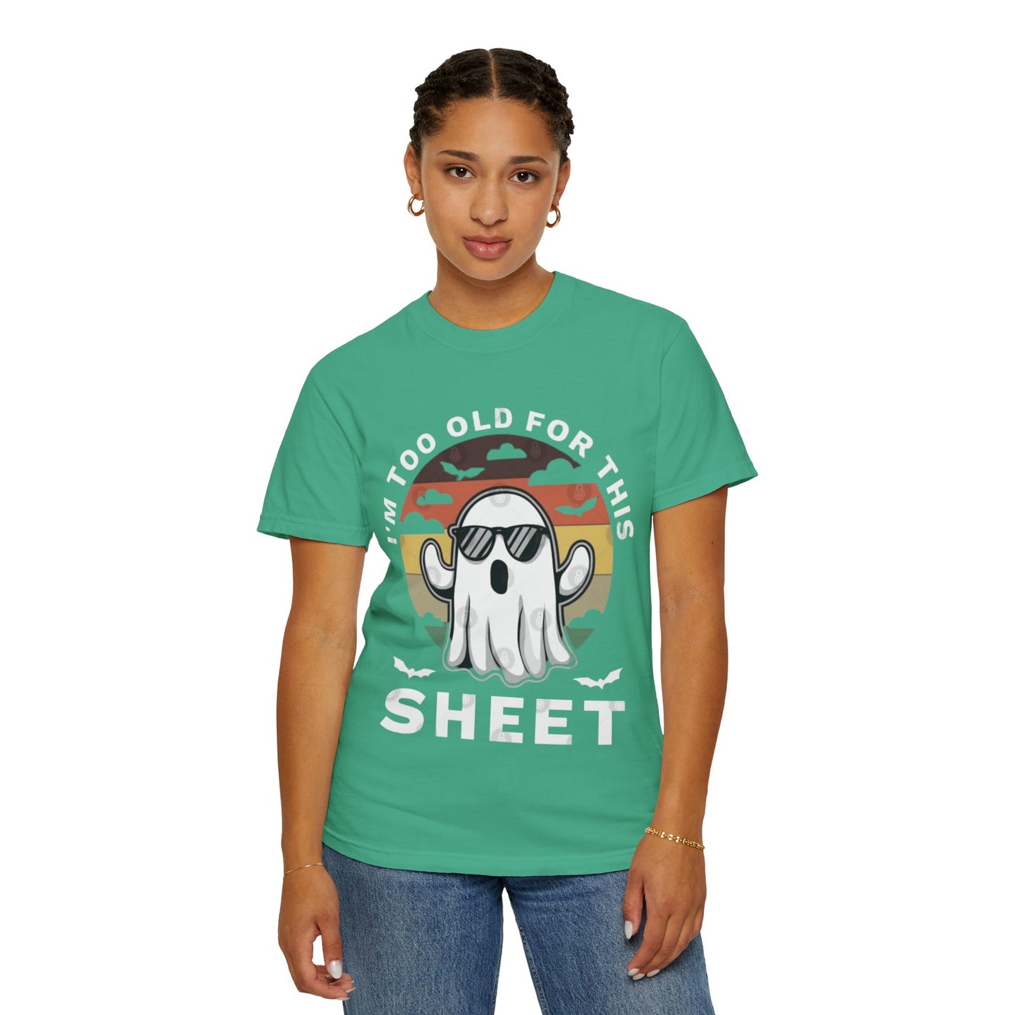 Ghostly Humor Unisex T-Shirt, Relaxed Vintage Tee, Halloween Apparel, Fun Gift, Casual Outfit, Quirky Statement Shirt, Ghost Sheet T-shirt