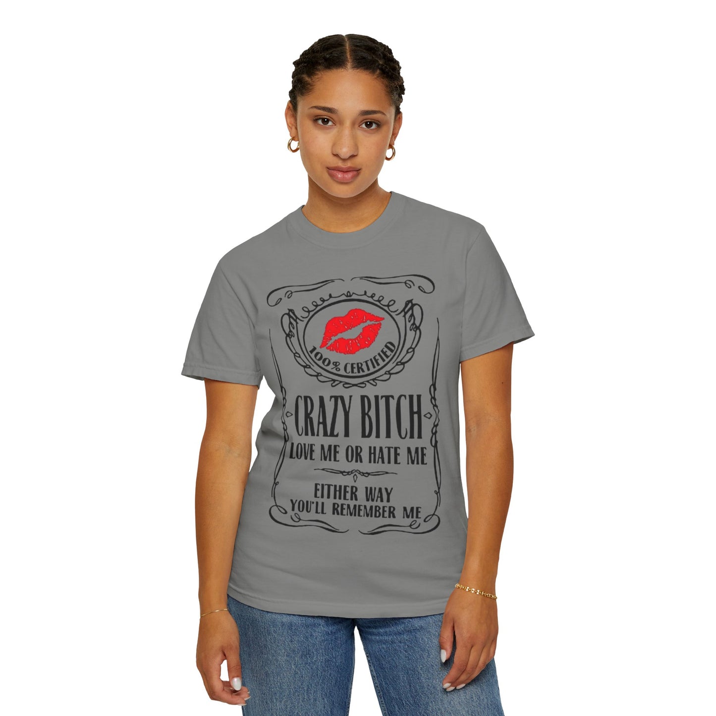 Sarcasm in Style – Funny Graphic Tee" Crazy Bitch Unisex T-Shirt | Fun Casual Wear, Gift for Friends, Birthday Humor Tee, Playful Statement Shirt,