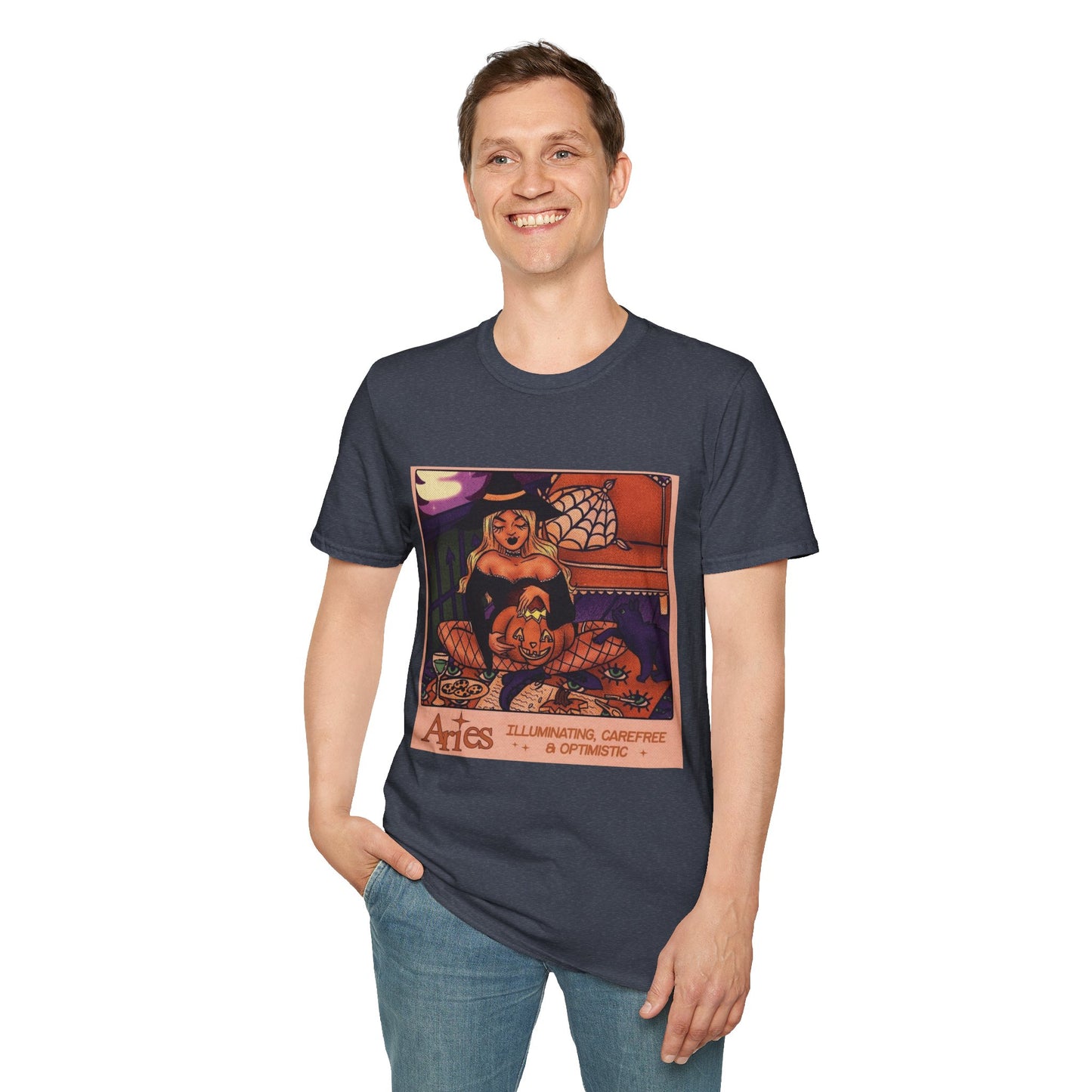 halloween shirt Illuminated Carefree & Optimistic T-Shirt, Halloween Apparel, Unisex Graphic Tee, Cozy Casual Wear, Unique Gift Idea