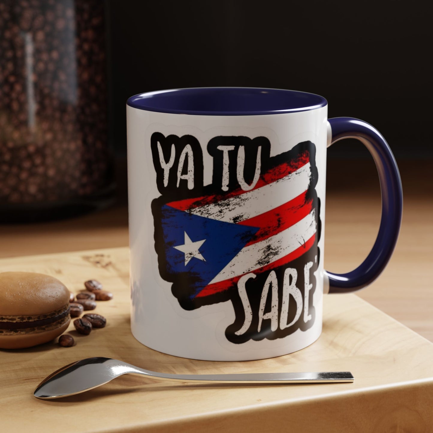 Café con Boricua: Puerto Rico-Themed Mugs & Cups Artistic Boricua Mug Accent Coffee Mug (11, 15oz)