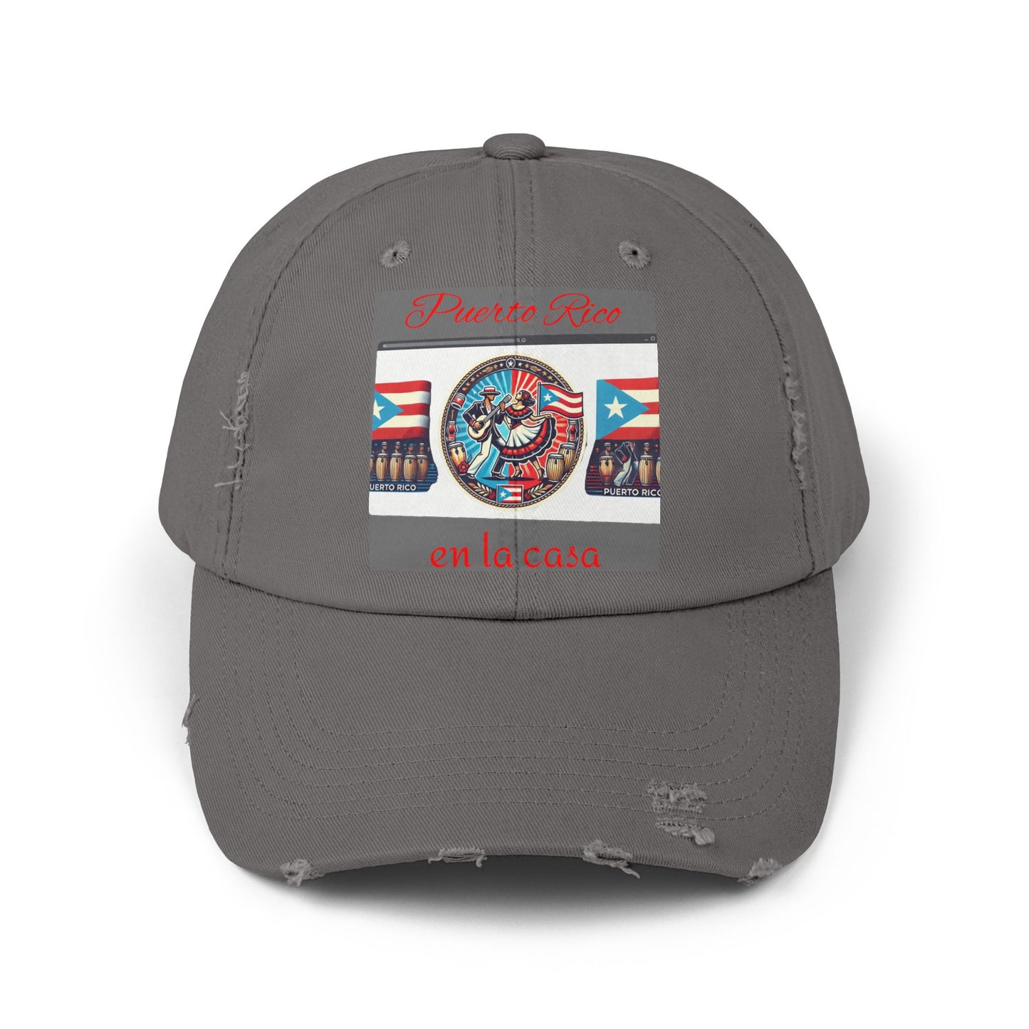 Puerto Rico Pride Distressed Cap, Unisex Baseball Cap, Travel Hat, Gift for Him or Her, Caribbean Spirit, Summer Fashion