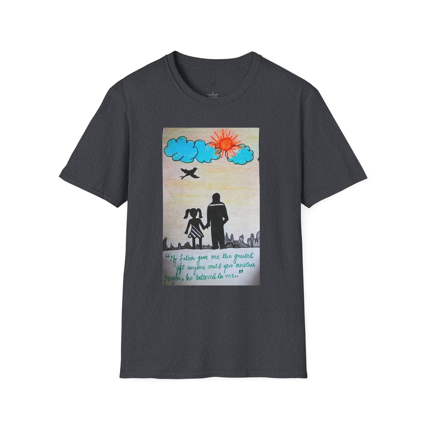 Inspirational Father-Daughter T-Shirt, Unisex Softstyle Tee for Family Bonding, Gift for Dads, Father's Day, Birthday