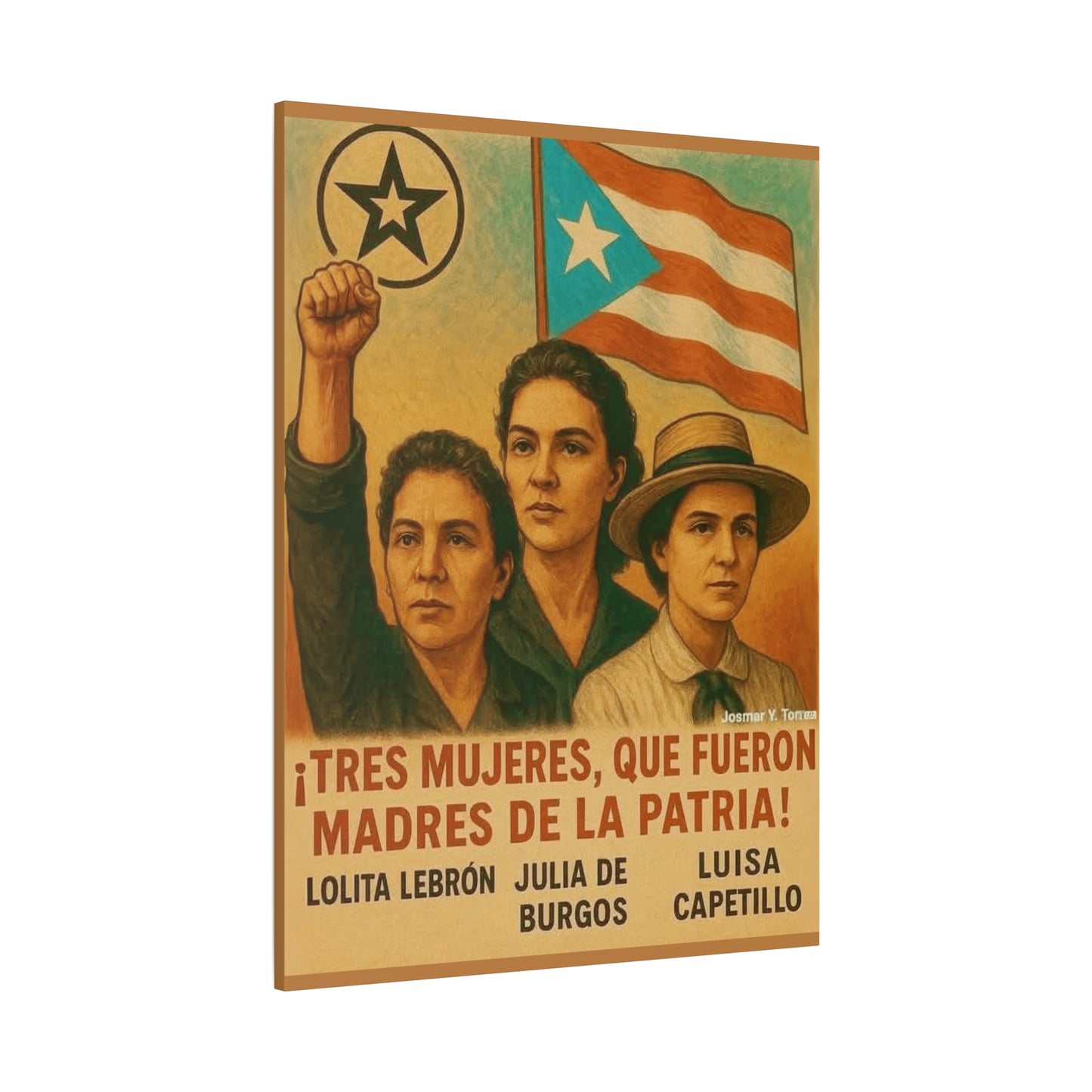 Inspirational Puerto Rican Women Canvas Wall Art, Feminist Gift, Activism Decor, Home Office Wall Art, Puerto Rico Pride