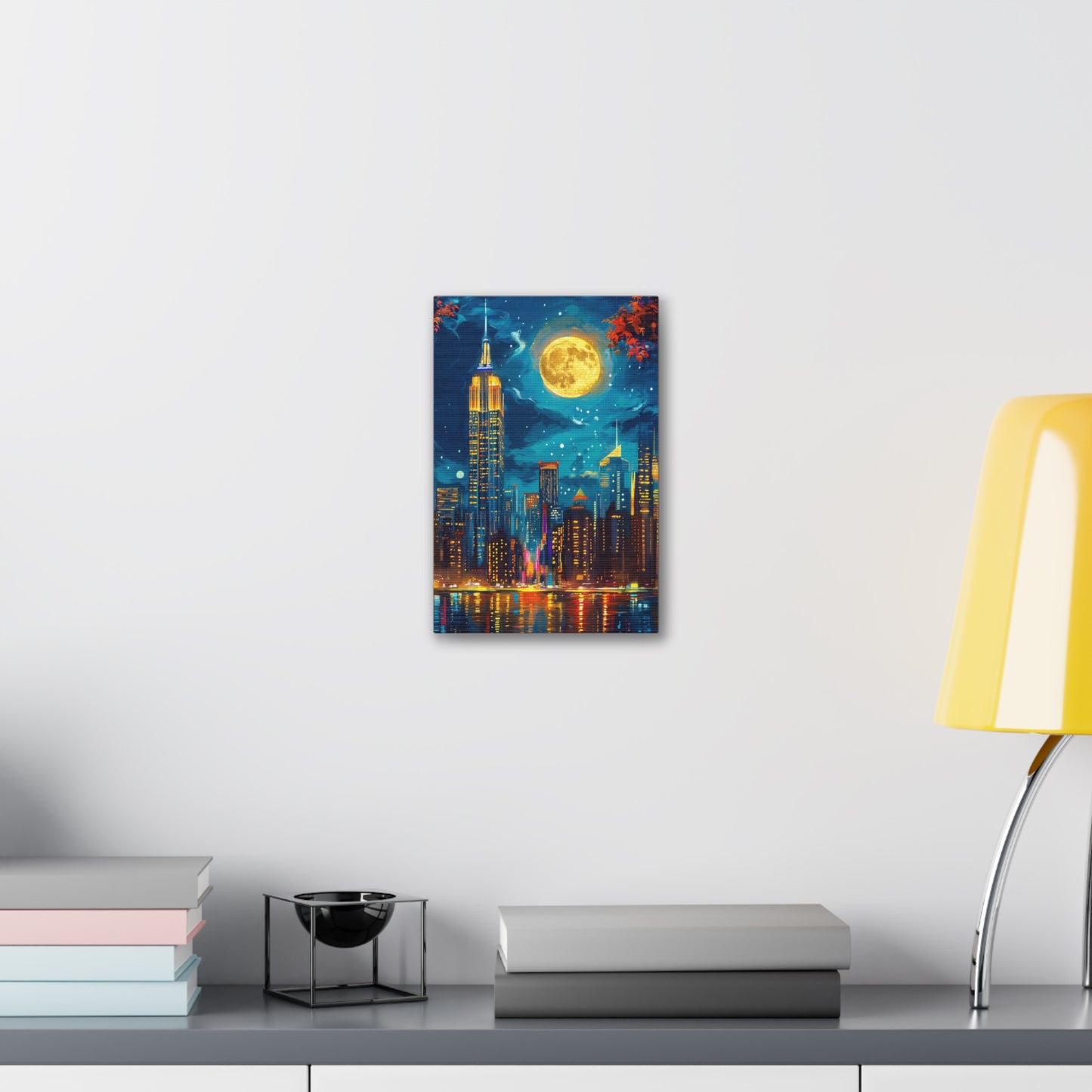 Cityscape Decor, New York Night Scene, Home Gallery Artwork, Gift for Urban Lovers, Dreams and Inspiration