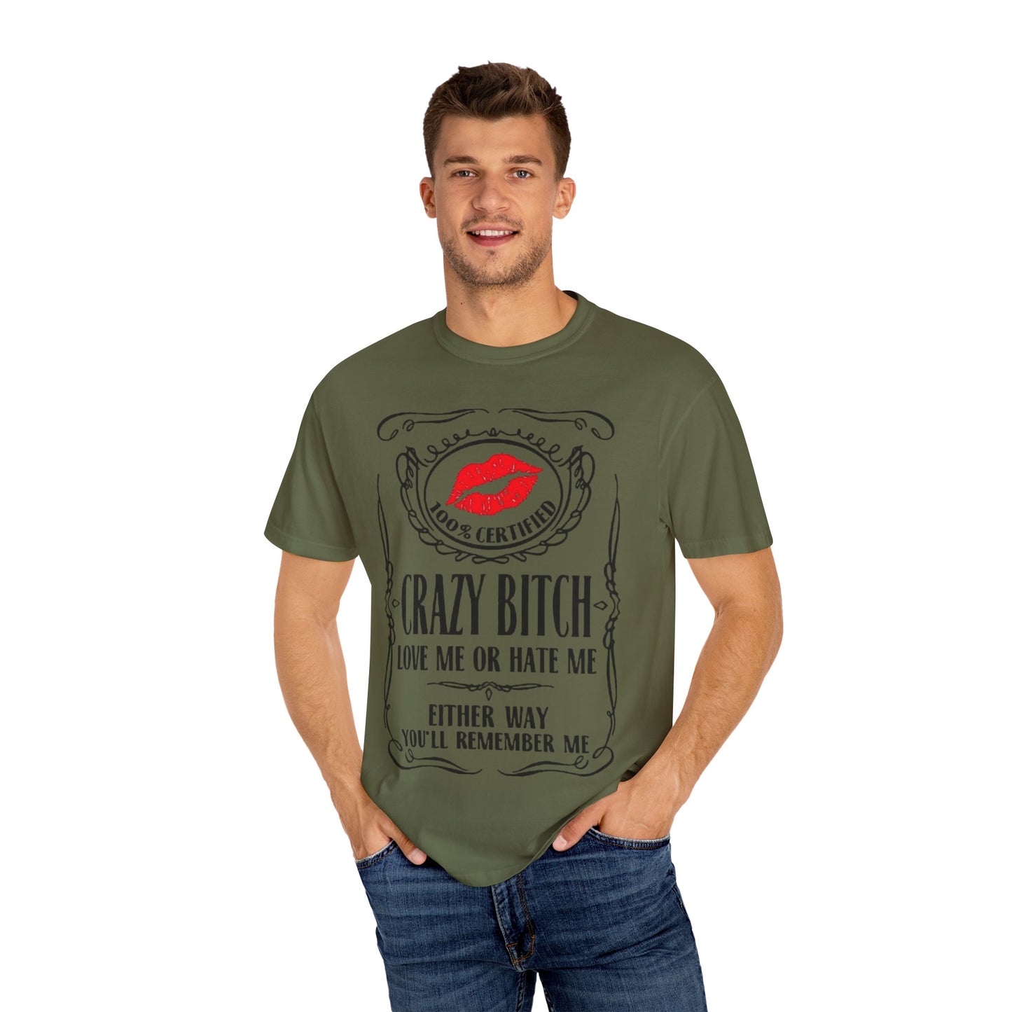Sarcasm in Style – Funny Graphic Tee" Crazy Bitch Unisex T-Shirt | Fun Casual Wear, Gift for Friends, Birthday Humor Tee, Playful Statement Shirt,