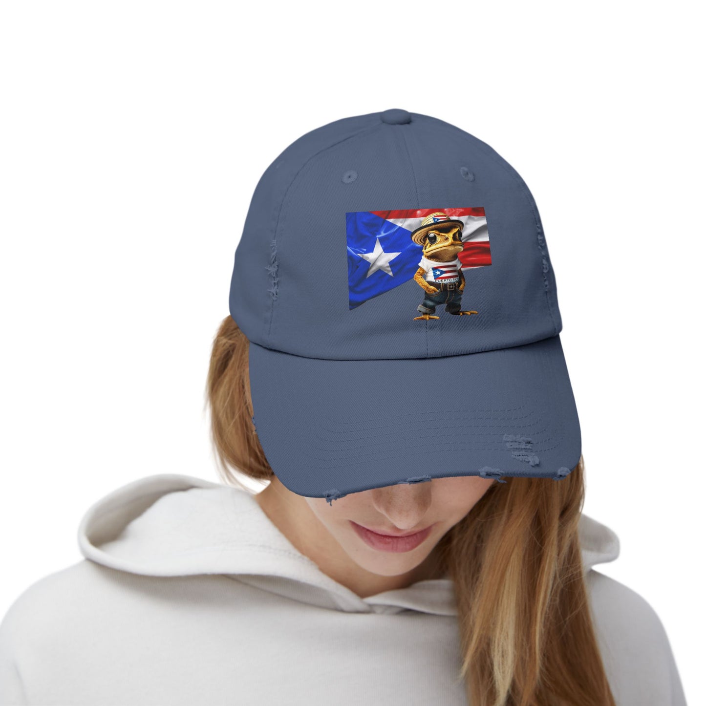 Borinquen Style: Puerto Rican Heritage Hats Unisex Distressed Cap