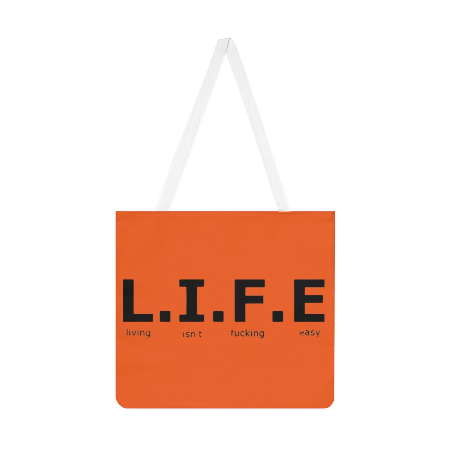 Vibrant L.I.F.E. Shoulder Tote Bag, Motivational Bag, Everyday Carryall, Gift for Life Lovers, Unique Statement Accessory