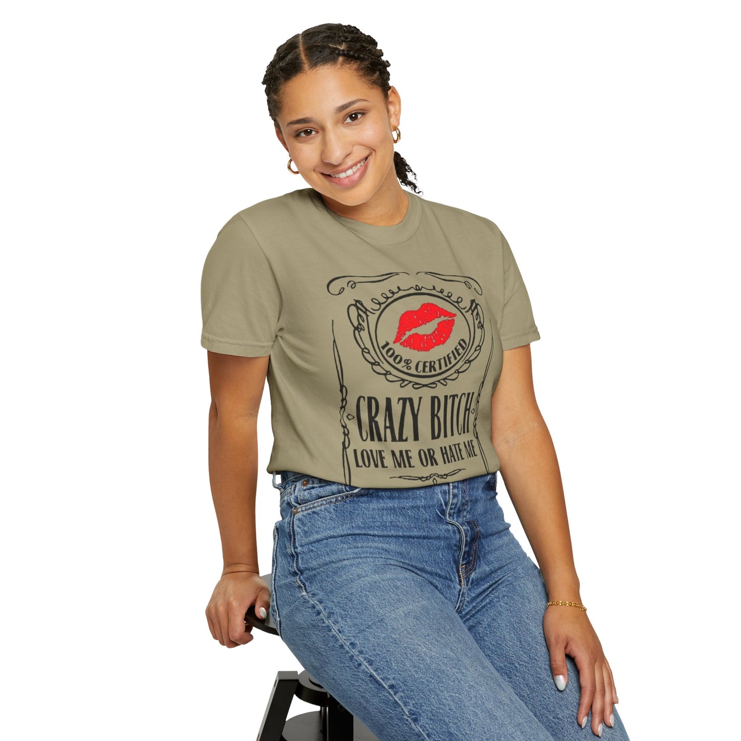 Sarcasm in Style – Funny Graphic Tee" Crazy Bitch Unisex T-Shirt | Fun Casual Wear, Gift for Friends, Birthday Humor Tee, Playful Statement Shirt,