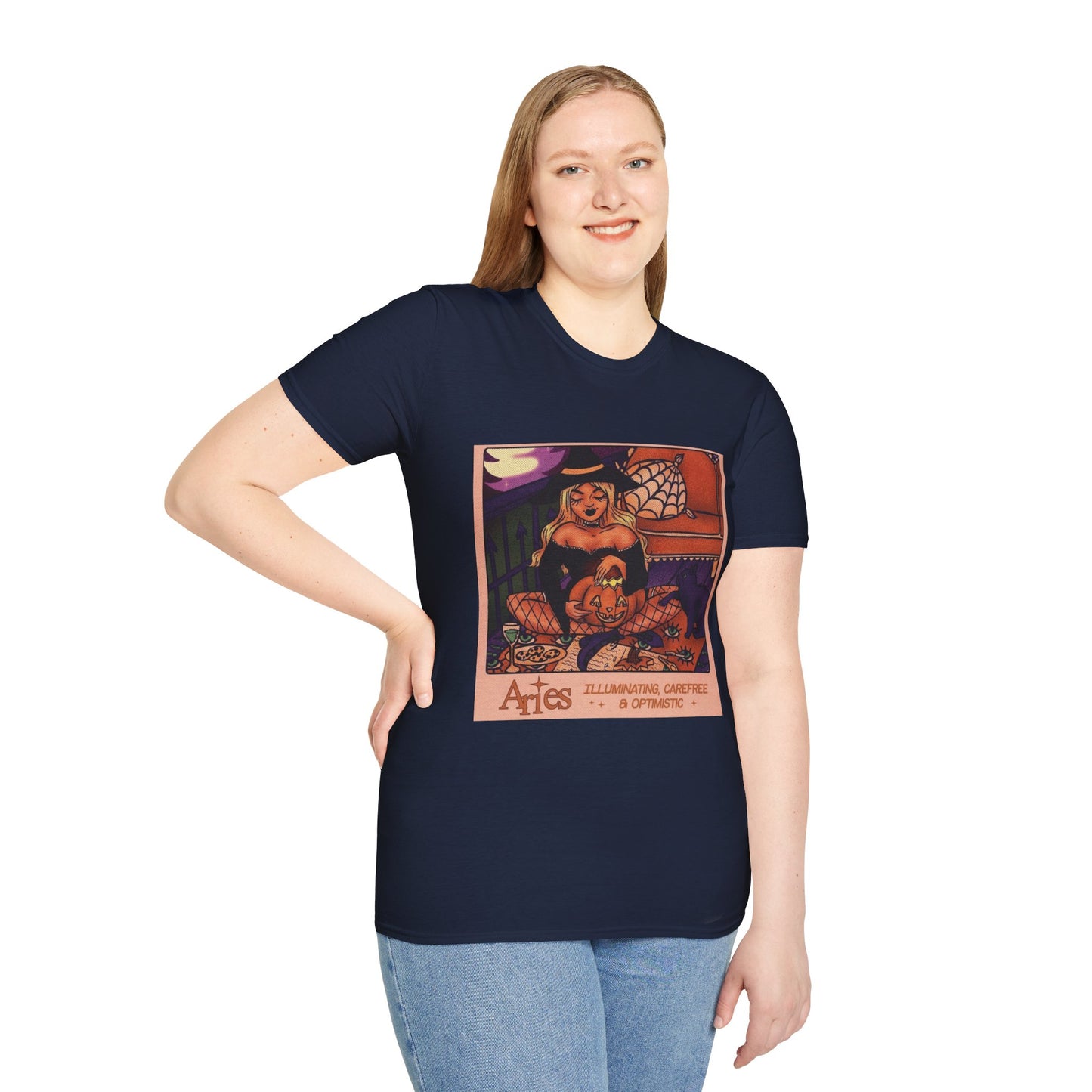 halloween shirt Illuminated Carefree & Optimistic T-Shirt, Halloween Apparel, Unisex Graphic Tee, Cozy Casual Wear, Unique Gift Idea