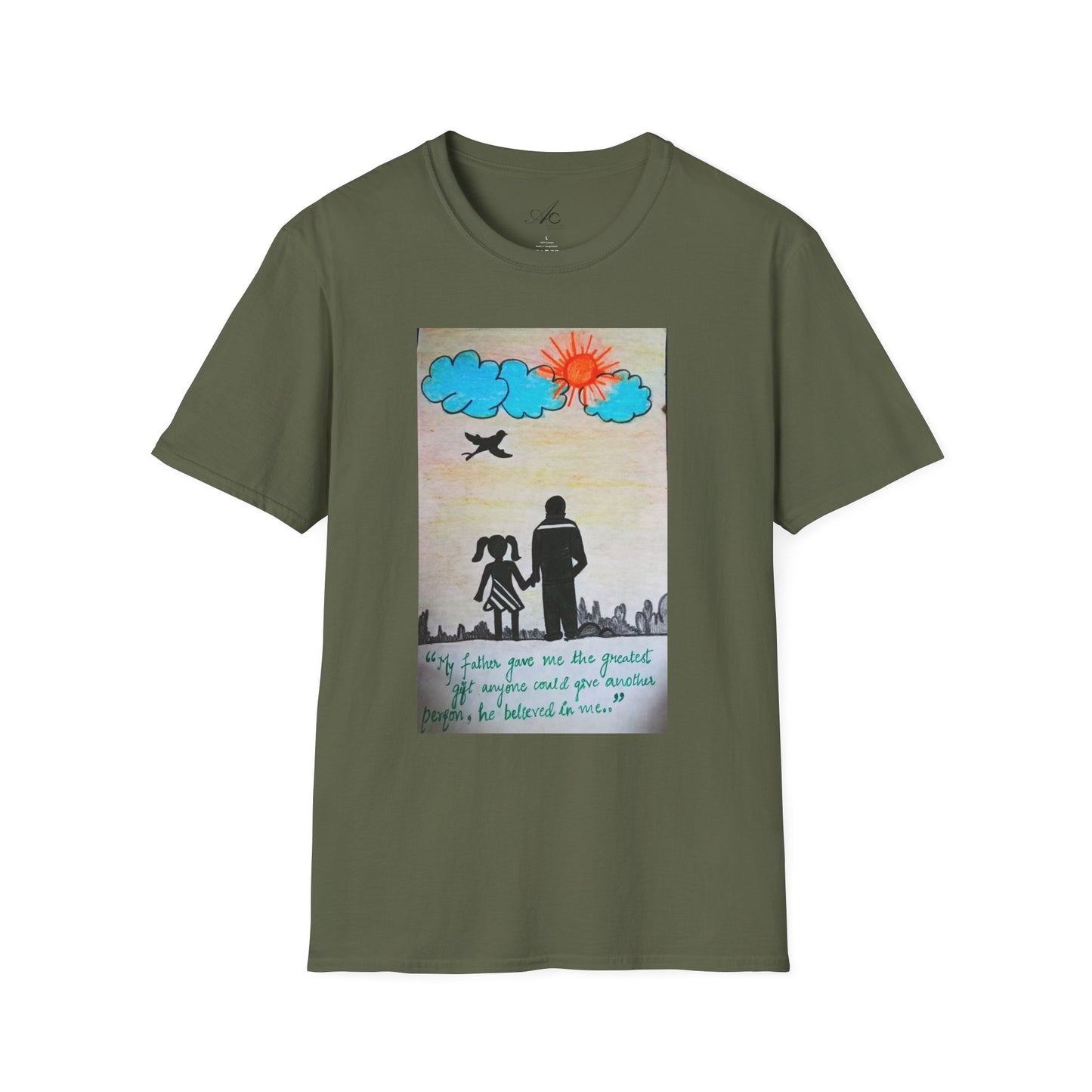 Inspirational Father-Daughter T-Shirt, Unisex Softstyle Tee for Family Bonding, Gift for Dads, Father's Day, Birthday