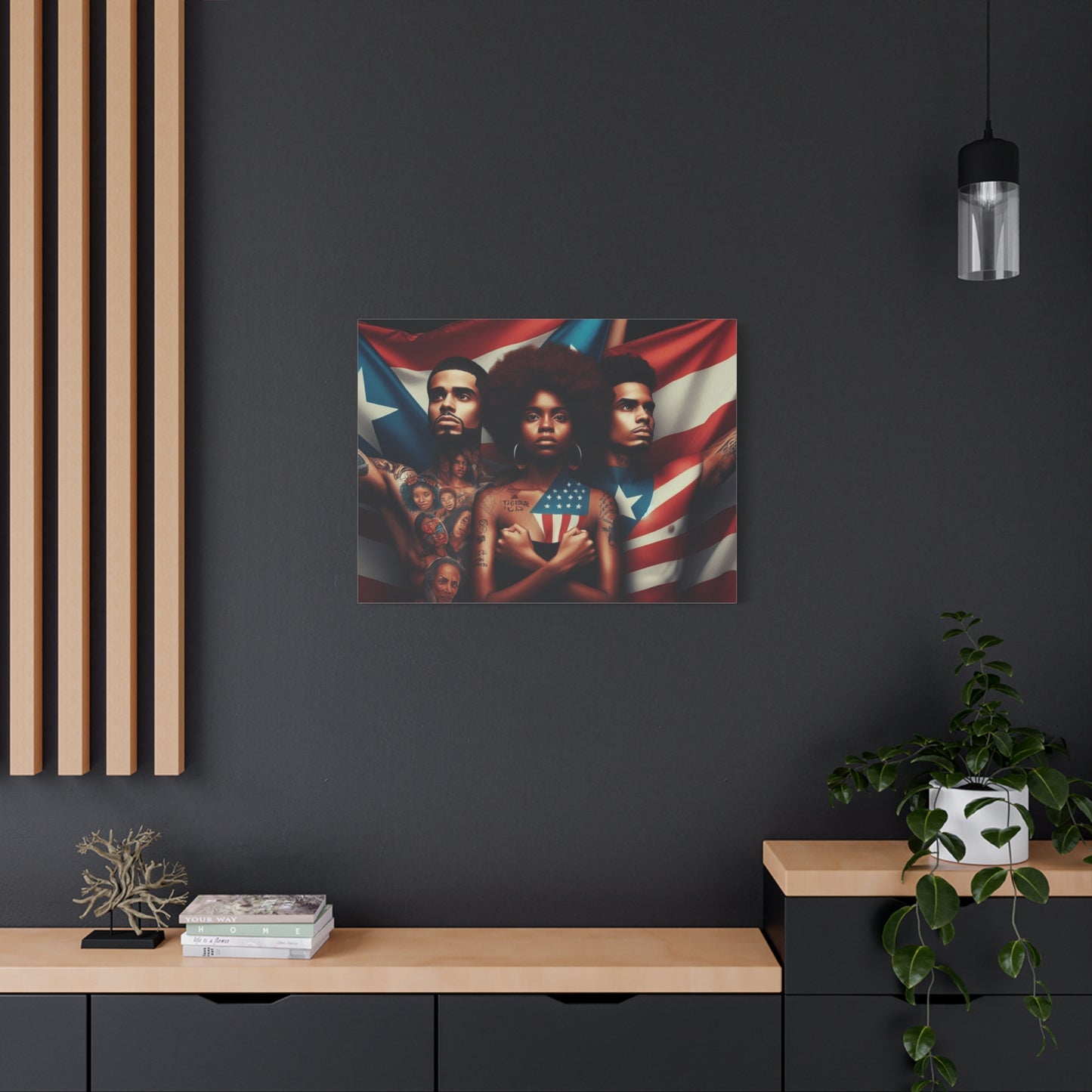 Rooted in Culture, Radiating Power Puerto Rican Wall Art, Unique Gift, Empowering Decor