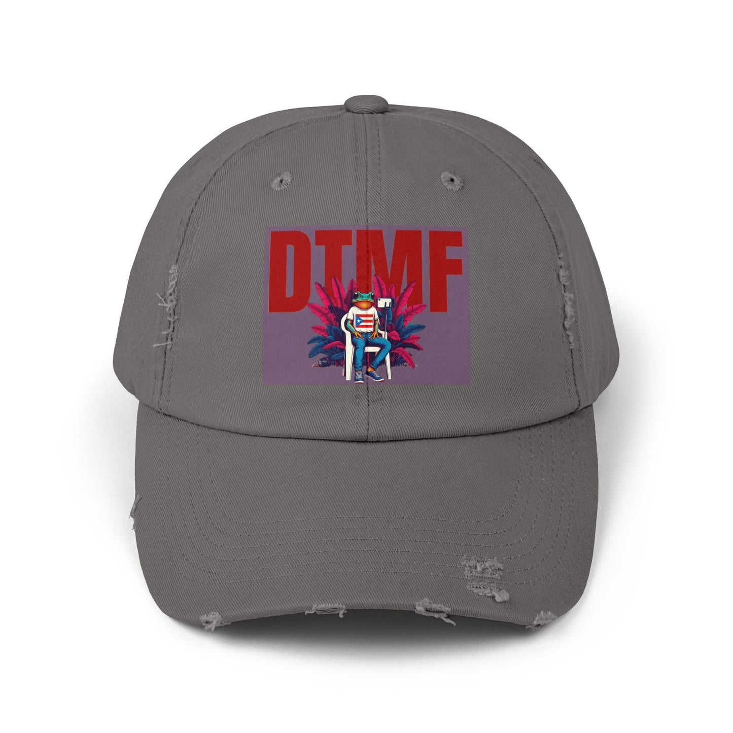 "Front view of distressed Puerto Rican flag cap with washed finish"
"Side view showing adjustable D-ring strap on Boricua pride hat"
"Model wearing Puerto Rican cultural hat at beach festival"
"Close-up of soft cotton twill texture on vintage Puerto Rico cap"
"Back view of embroidered Boricua hat with antique metal buckle"