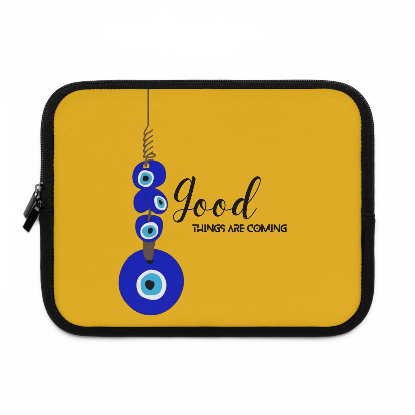 Good Things Are Coming Laptop Sleeve - Cute Tech Case, Gift for Students, Office Accessories, Laptop Bag, Colorful Design