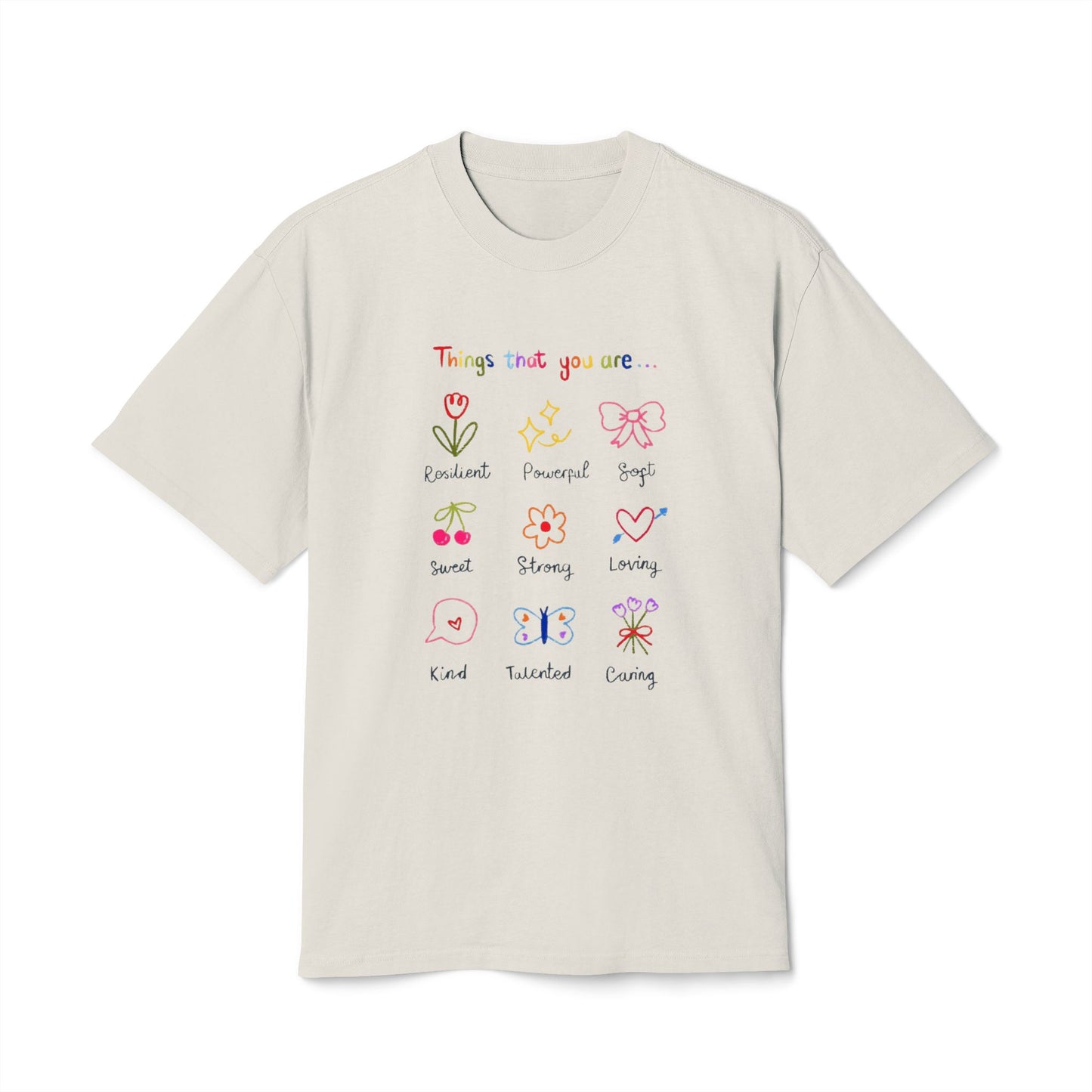 ✨ Let your outfit reflect your inner peace. Unisex Heavy Faded Tee with Whimsical Floral Design, Cute Gift, Casual Wear, Spring Style, Everyday Comfort