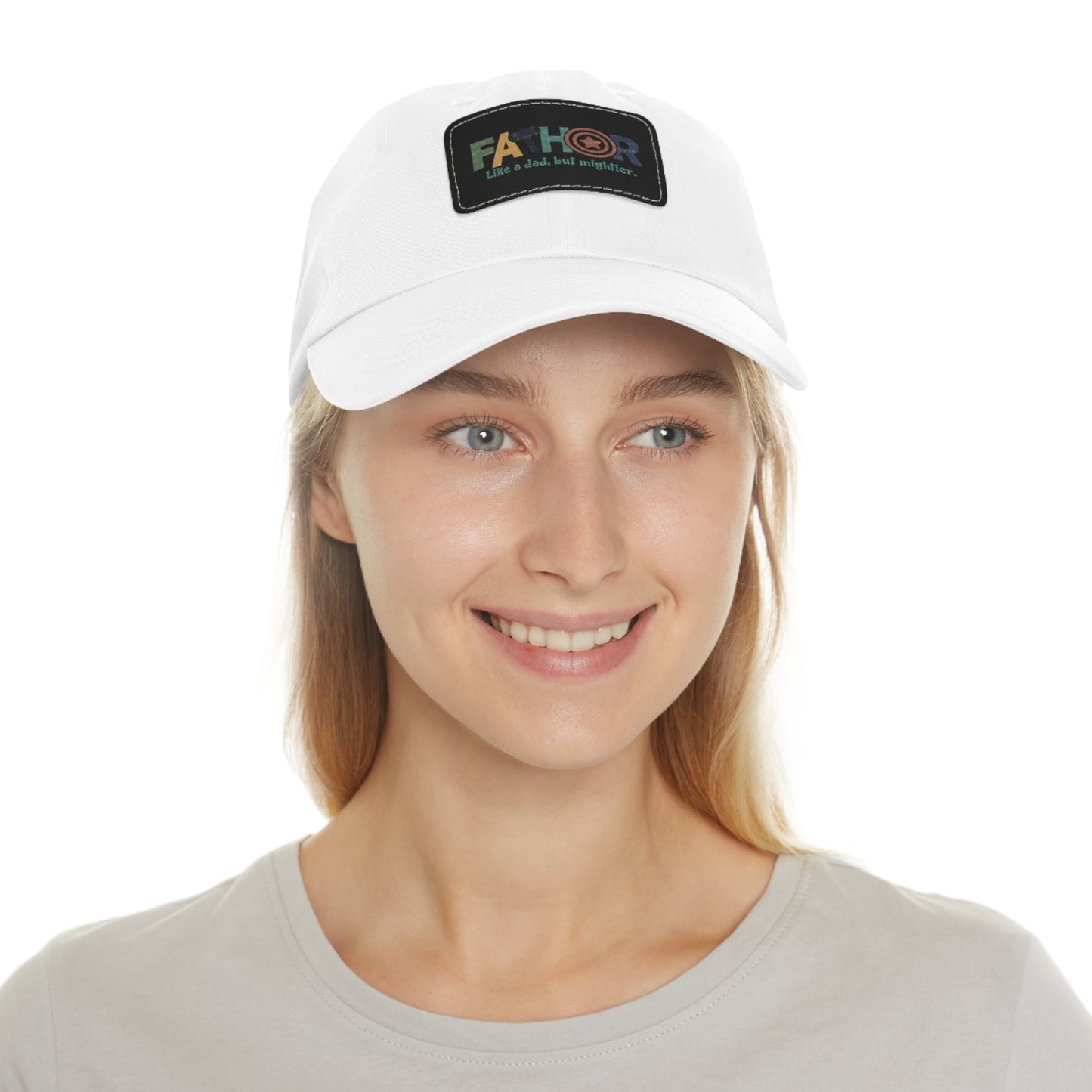 Stylish Dad Hat with Leather Patch - Perfect Gift for Fathers, Dads, Father's Day, Casual Wear, Outdoor Activities