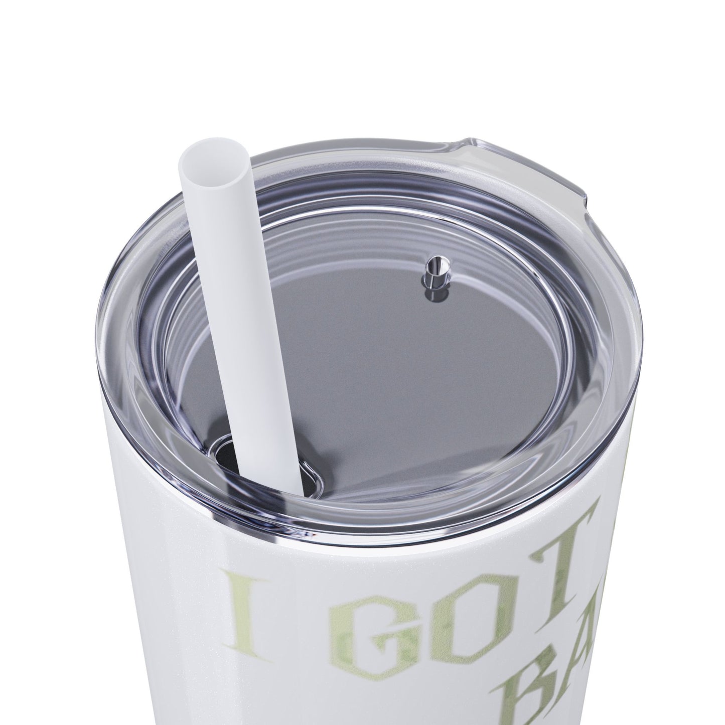 Halloween Skeleton-Themed Tumbler, Got Your Back Drinkware, I Got Your Back Skinny Tumbler, Cute Gifts for Halloween, Fun Vibes for Parties