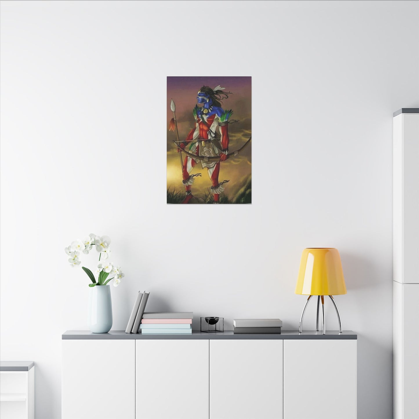 Borikén Rooted in Culture, Radiating Power Tribal Puerto Rico Warrior Canvas Art, Taino Wall Decor, Boho, Unique Gift for Collectors, Cultural Prints