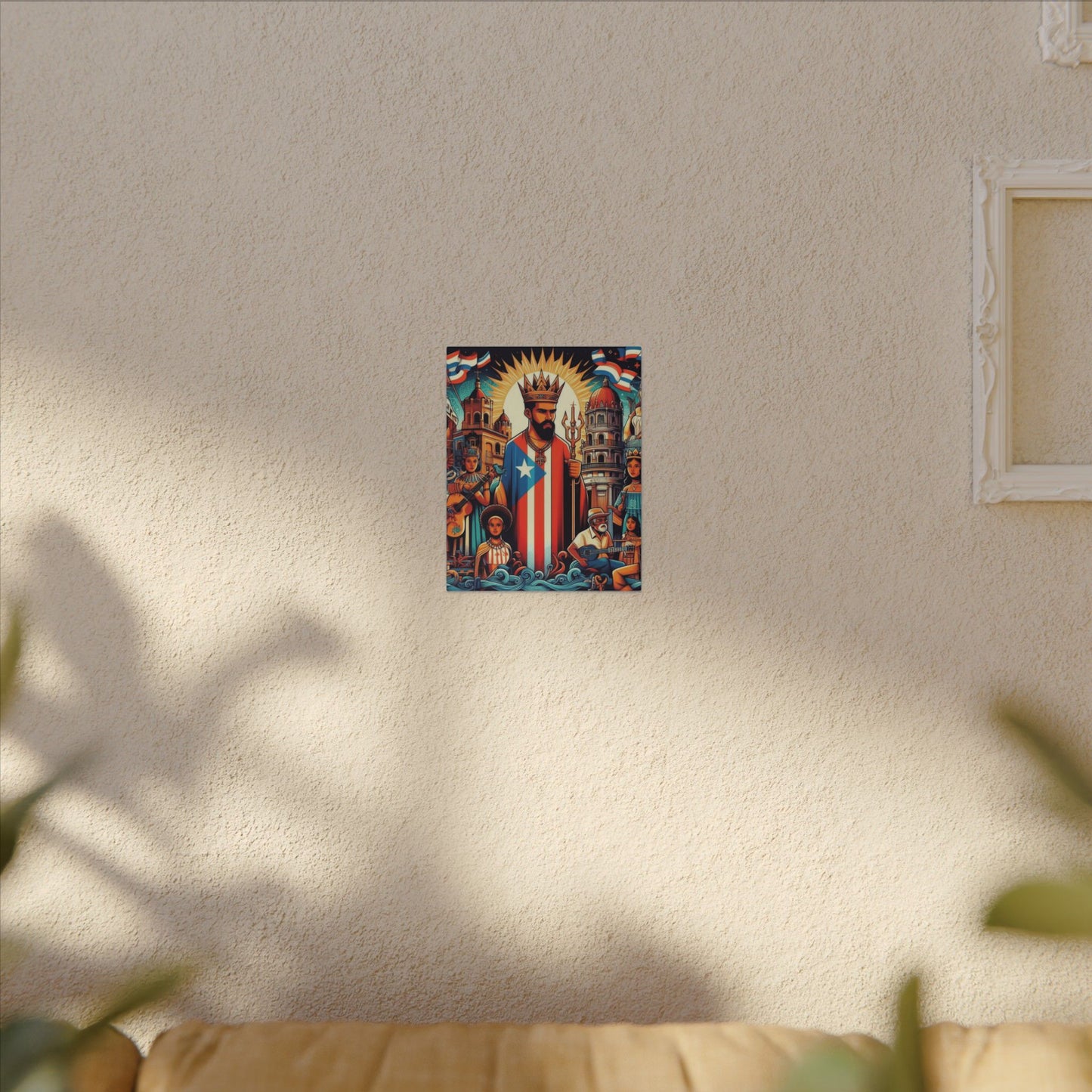 Vibrant Puerto Rican Art Canvas, Cultural Wall Decor, Celebration Decor, Unique Gift, Home Accent, Multi-Size