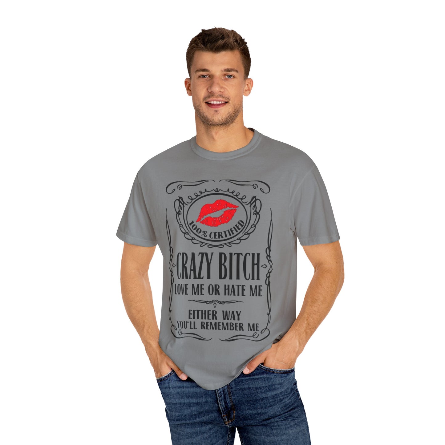 Sarcasm in Style – Funny Graphic Tee" Crazy Bitch Unisex T-Shirt | Fun Casual Wear, Gift for Friends, Birthday Humor Tee, Playful Statement Shirt,