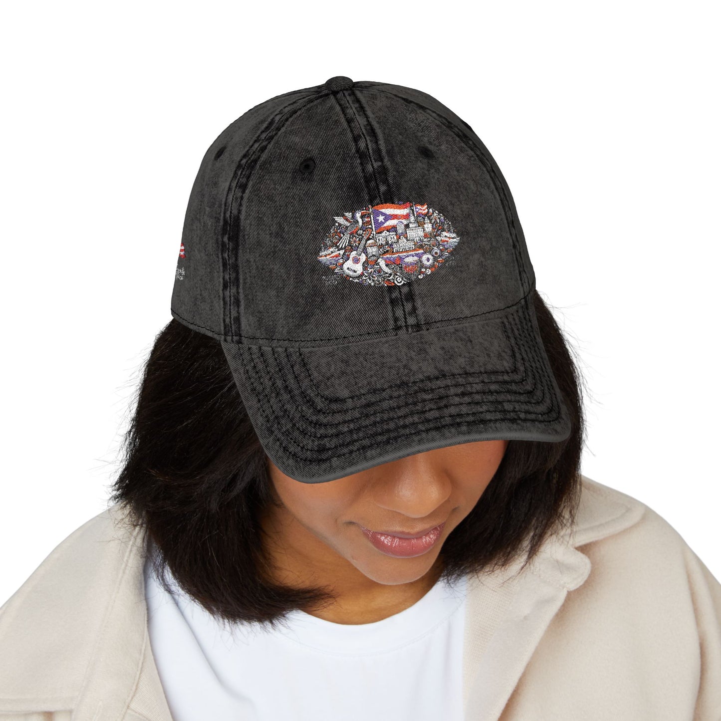 Vintage Embroidered Dad Cap – Unisex Cotton Hat with Distressed Look, Adjustable Fit, Classic Everyday Style