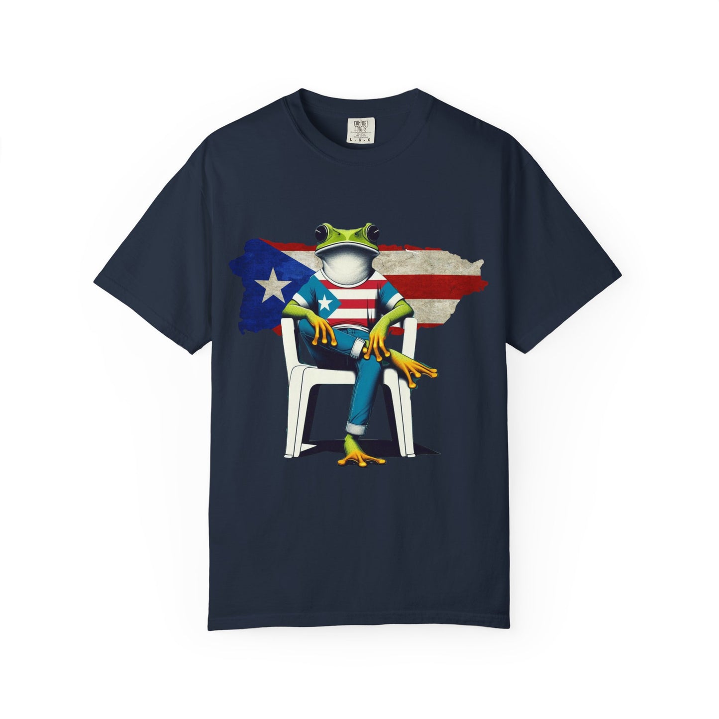 Patriotic Puerto Rican Shirt Patriotic Frog T-shirt, Humor Shirt, Gift for Nature Lovers, Summer BBQ Outfit