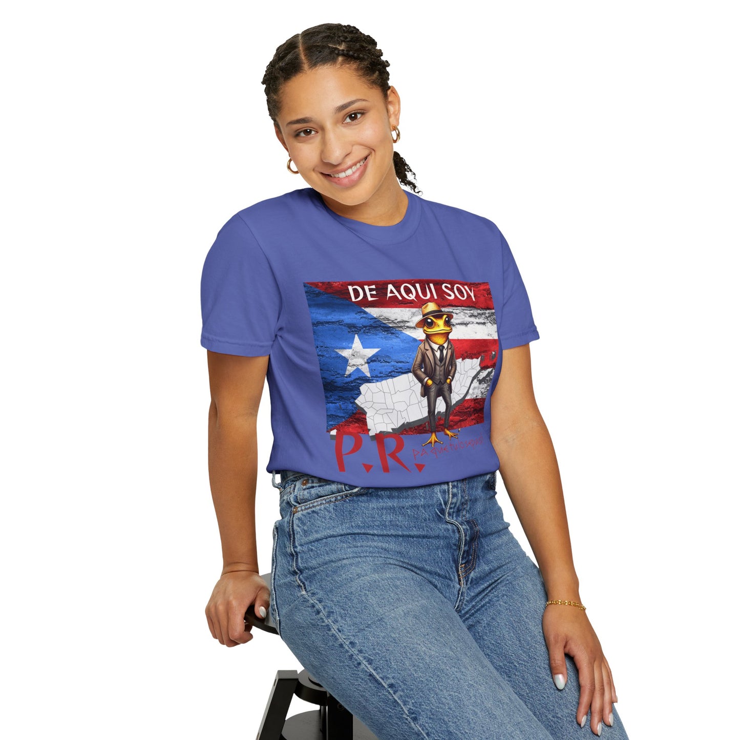 Puerto Rican Pride T-Shirt, Fun Casual Wear, Unisex Garment-Dyed Tee, Perfect for Celebrations, Cultural Identity Shirt