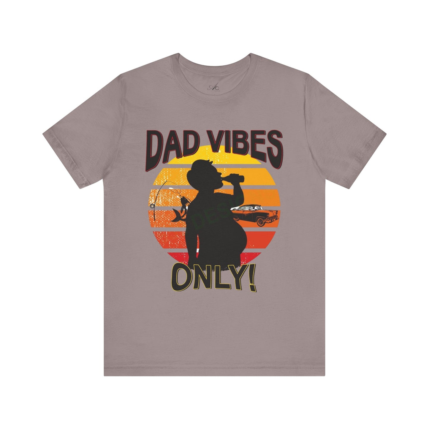Dad Vibes Only Unisex Tee, Fun Casual T-Shirt for Dads, Perfect Gift for Father's Day, Summer Barbecue, Weekend Outing